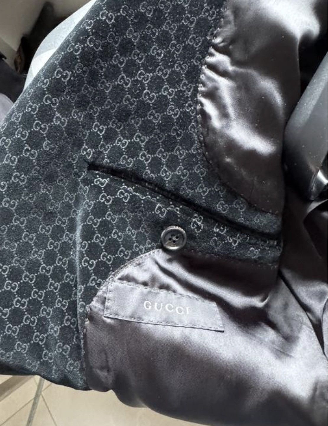 Gucci GUCCI by Tom Ford FW 2004 Monogram Velvet GG Jacket demna Size US M / EU 48-50 / 2 - 7 Thumbnail
