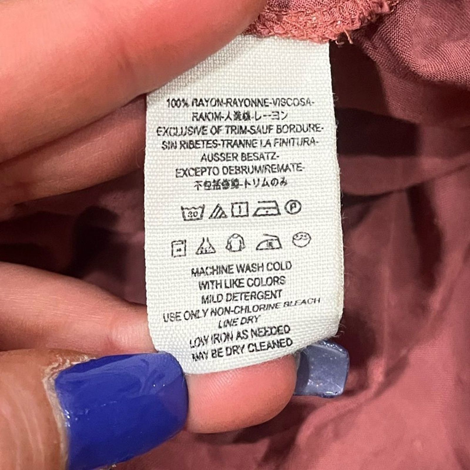 Free People Free People Rose Pink Rayon Button Front Blouse Swiss Dot S Size S / US 4 / IT 40 - 5 Thumbnail