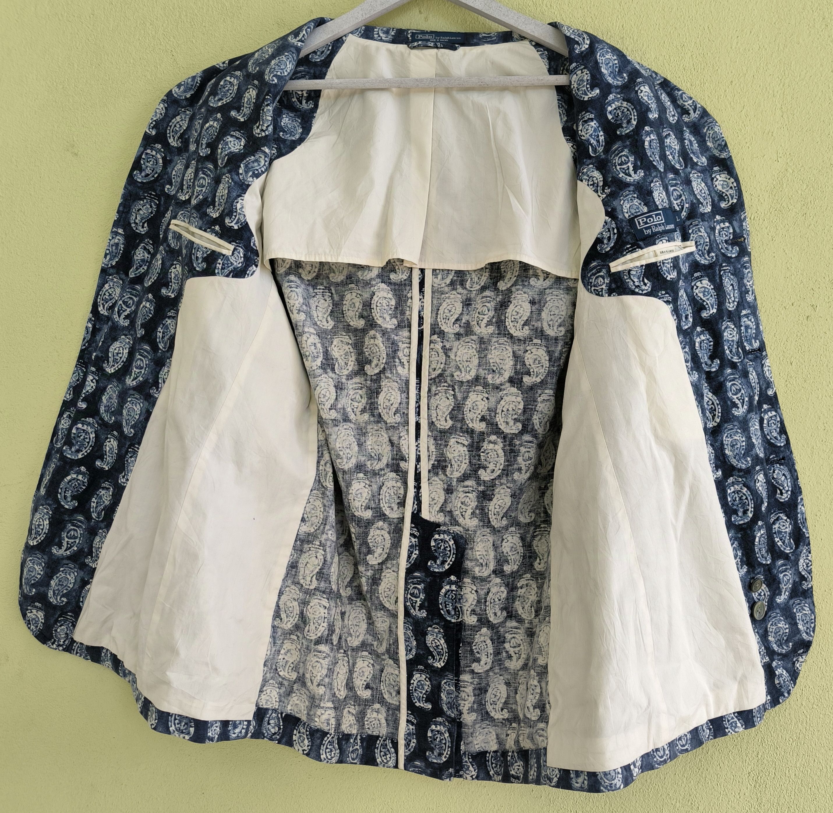 Polo Ralph Lauren POLO RALPH LAUREN all-over print tailored jacket Size US L / EU 52-54 / 3 - 9 Thumbnail