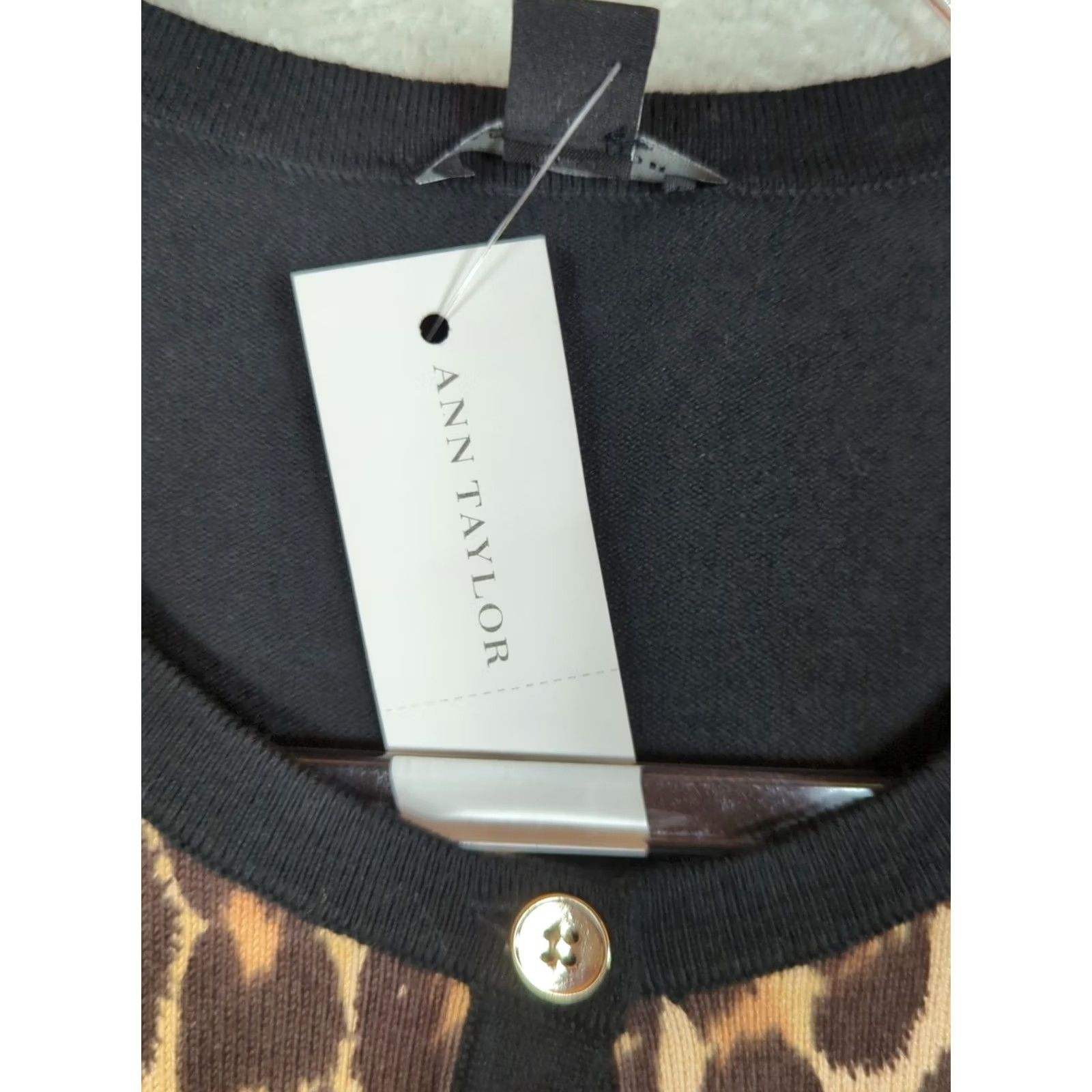Ann Taylor Ann Taylor Sweater Cardigan Women S Leopard Print Button up Pockets New Multicolor Size S / US 4 / IT 40 - 4 Thumbnail