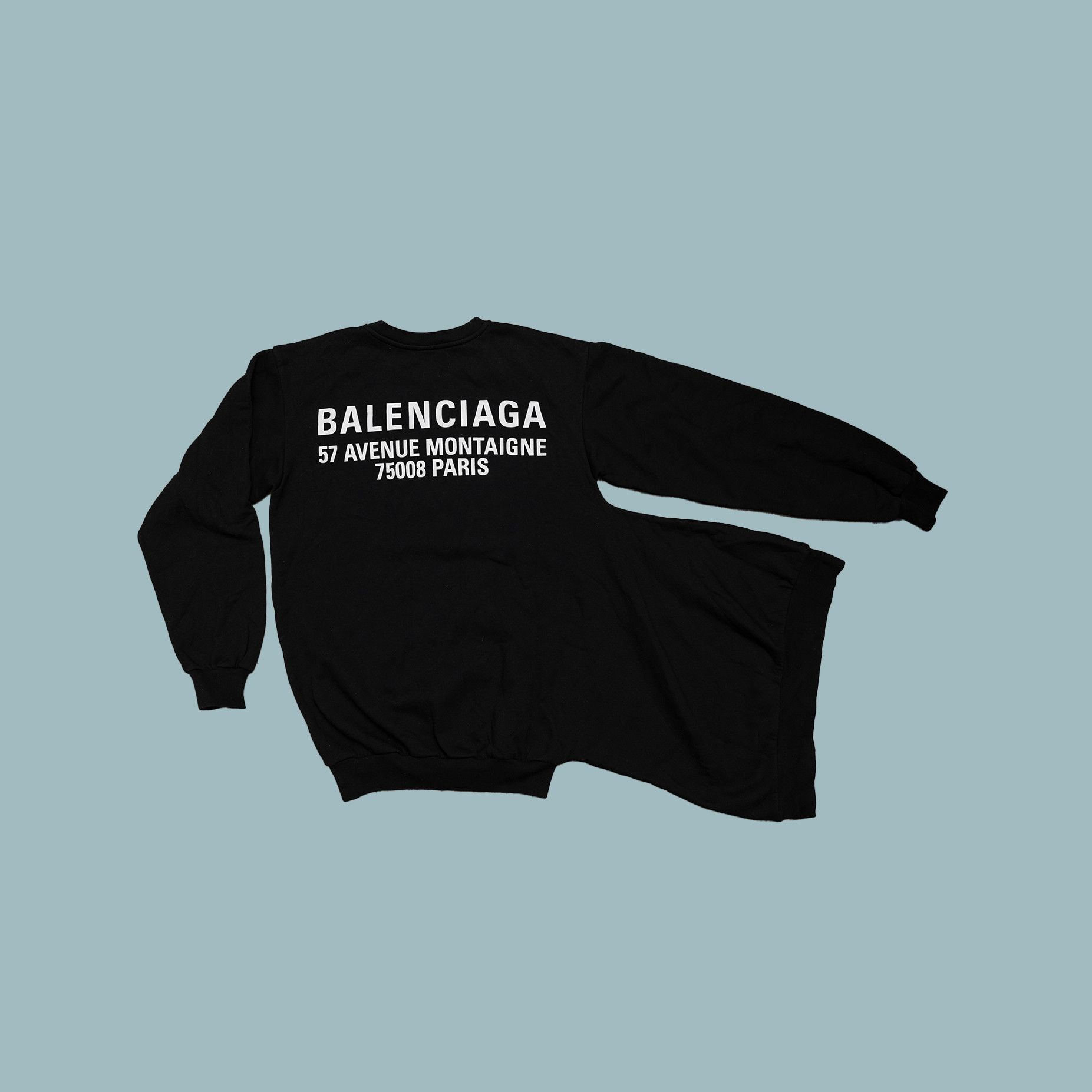 Balenciaga BNWT BALENCIAGA *Rare* NEW LOGO OUT NOW DOUBLE HEM SWEATER Size US M / EU 48-50 / 2 - 3 Thumbnail