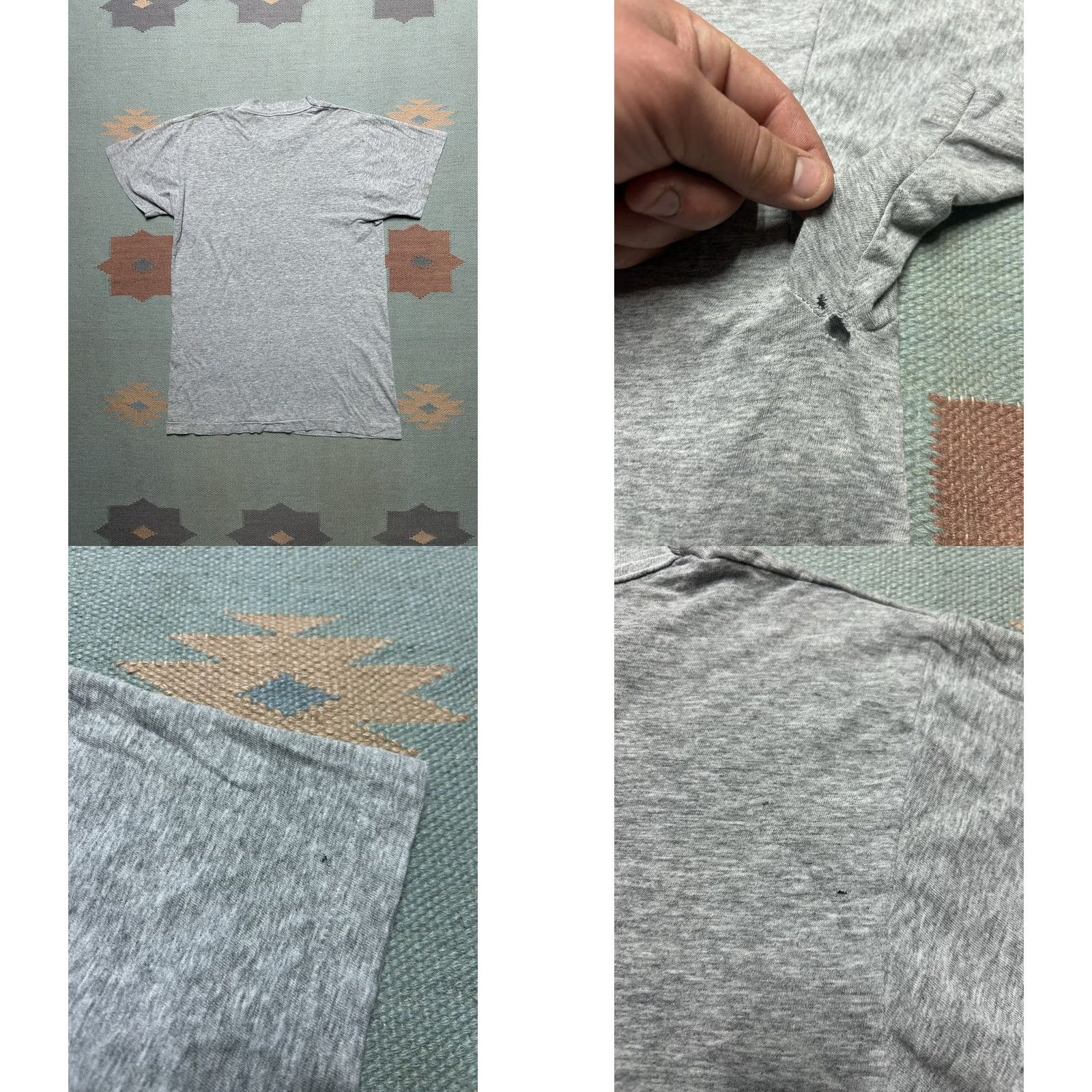 Fruit Of The Loom VINTAGE 90s Fruit of the Loom T-Shirt Pocket Gray M/L Womens Mens Shirt Size US M / EU 48-50 / 2 - 8 Thumbnail