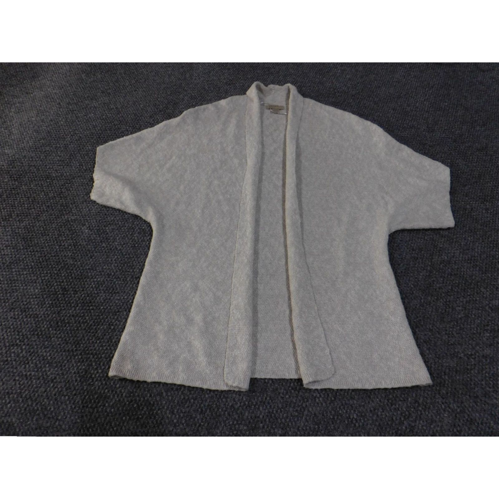 Loft LOFT Outlet Sweater Womens Small Gray Open Front Kimono Short Sleeve Cardigan Size S / US 4 / IT 40 - 2 Thumbnail