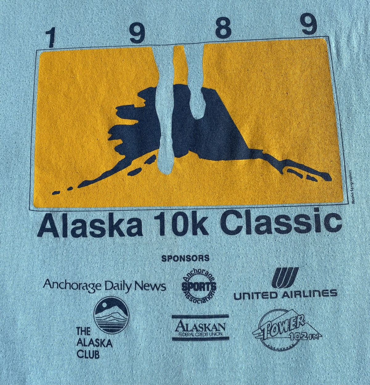 Jerzees VTG 1989 Alaska 10k Classic Double Sided T-shirt Mens Medium Size US M / EU 48-50 / 2 - 3 Thumbnail