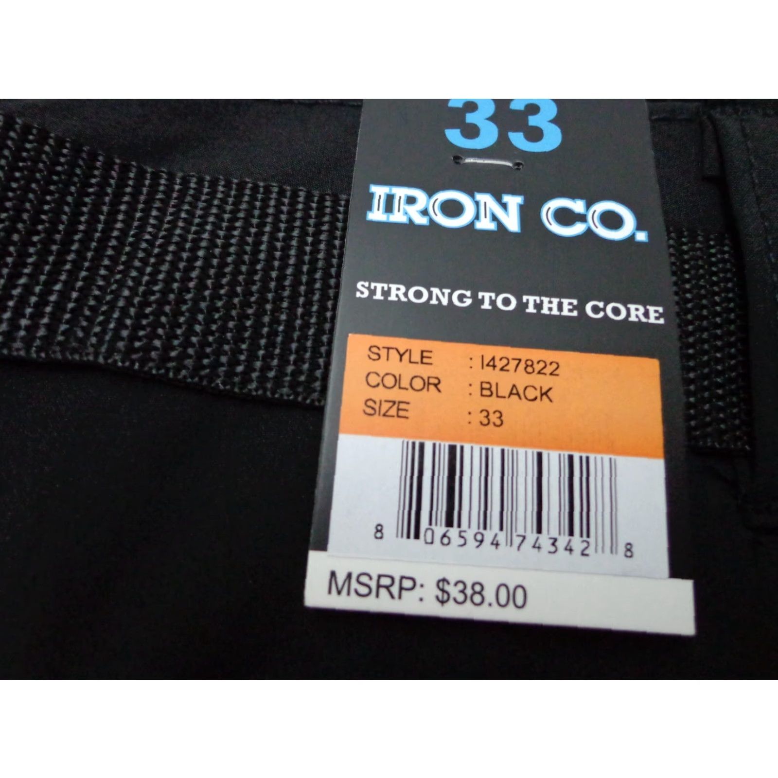 Vintage IRON CO. Hybrid Shorts Belted Black Size 33 NEW Men Regular 92% Polyester 8% Spandex Belted Iron Co. Hybrid Shorts Size US 33 - 4 Thumbnail