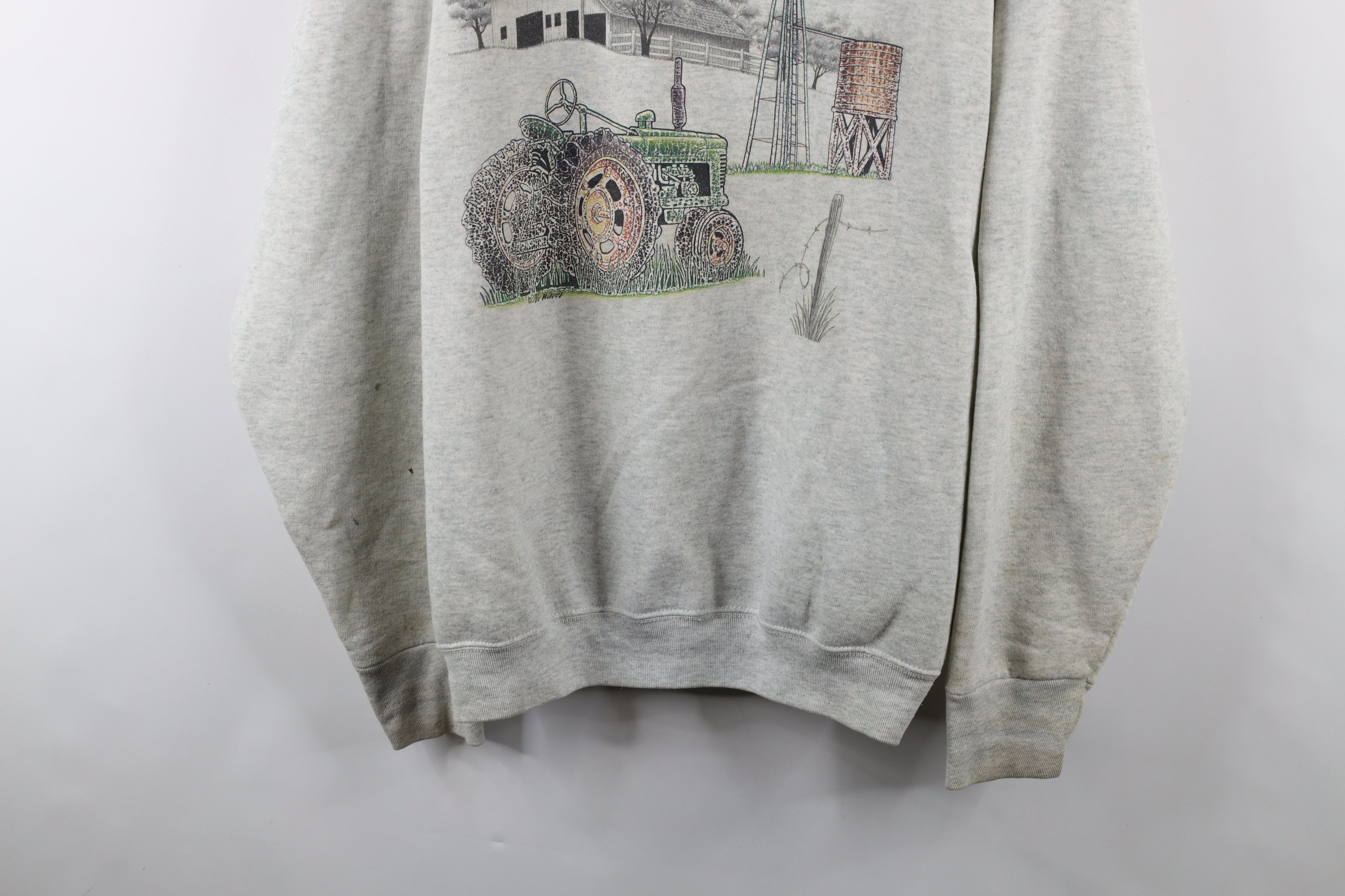 Vintage Vintage 90s Streetwear Country Farmhouse Tractor Sweatshirt Size US XXL / EU 58 / 5 - 3 Thumbnail