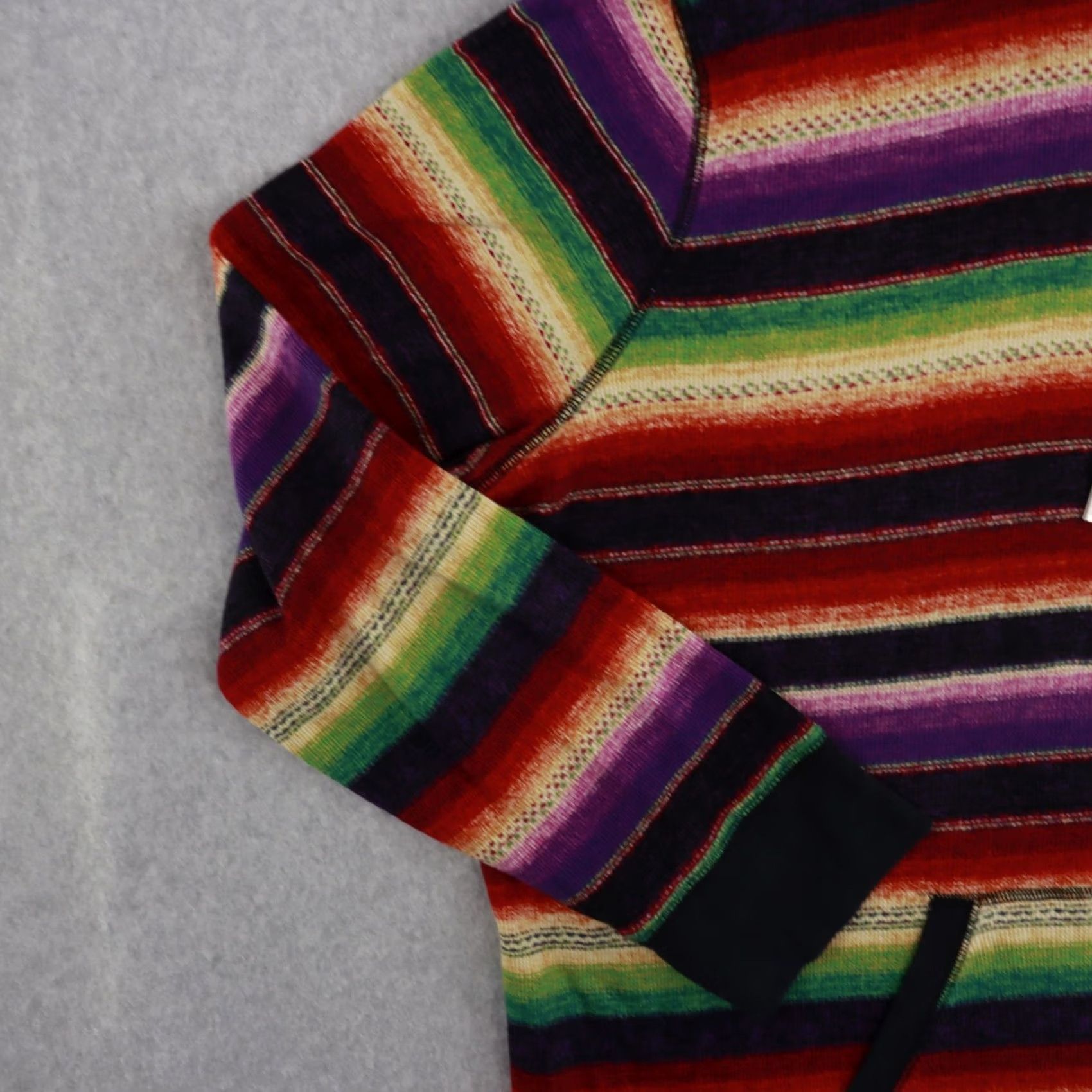 Vintage LRL Lauren Active Womens 3X Cowl Neck Pullover Thermal Aztec Striped Sweater Size XXL / US 16-18 / IT 52-54 - 6 Thumbnail