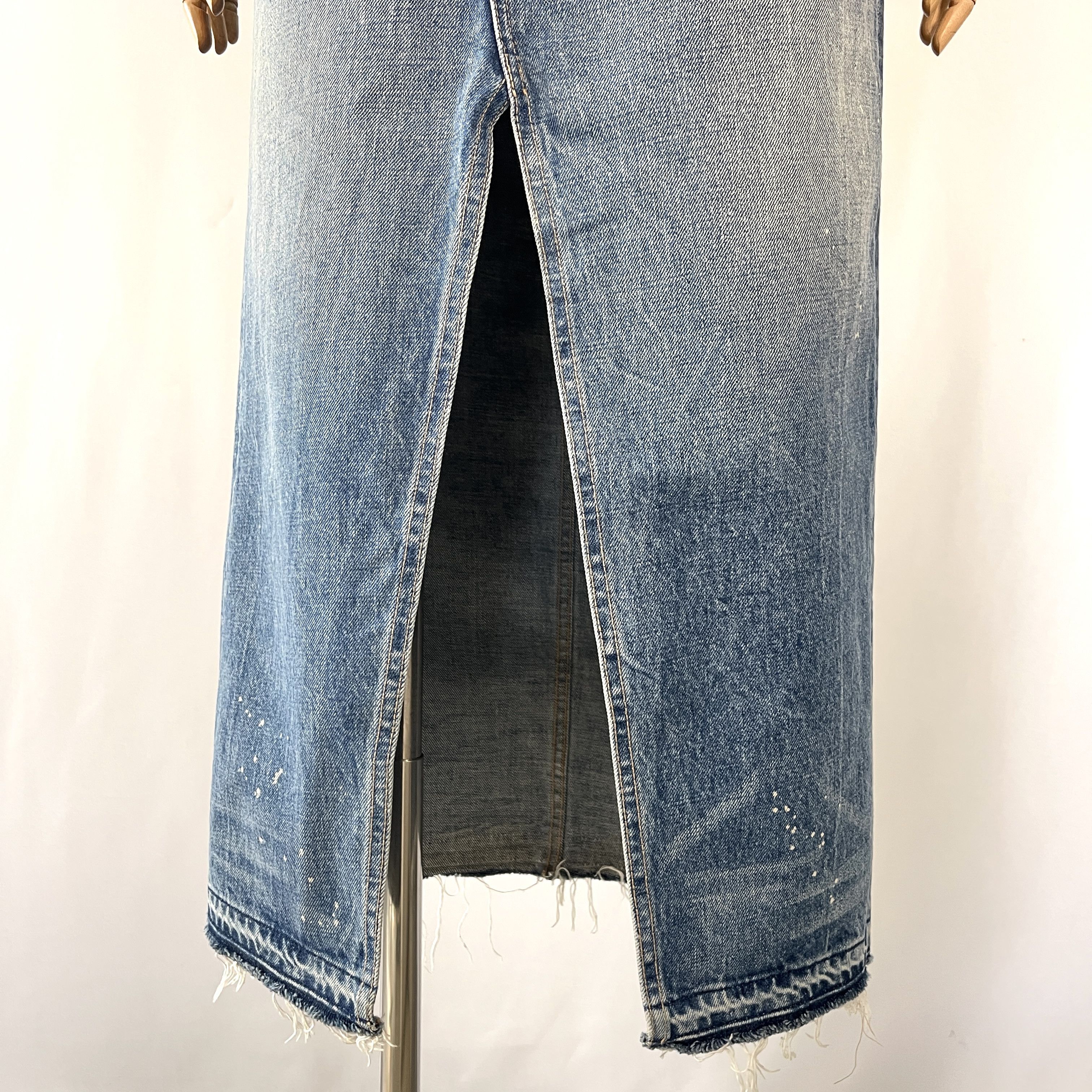 Helmut Lang HELMUT LANG Deconstructed Denim Skirt size 28 Size 28" / US 6 / IT 42 - 5 Thumbnail