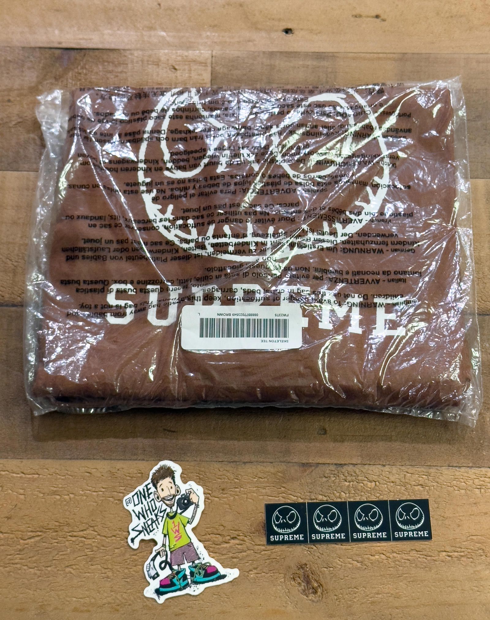 Supreme Supreme Skeleton Tee & Sticker Size Large Size US L / EU 52-54 / 3 - 1 Thumbnail