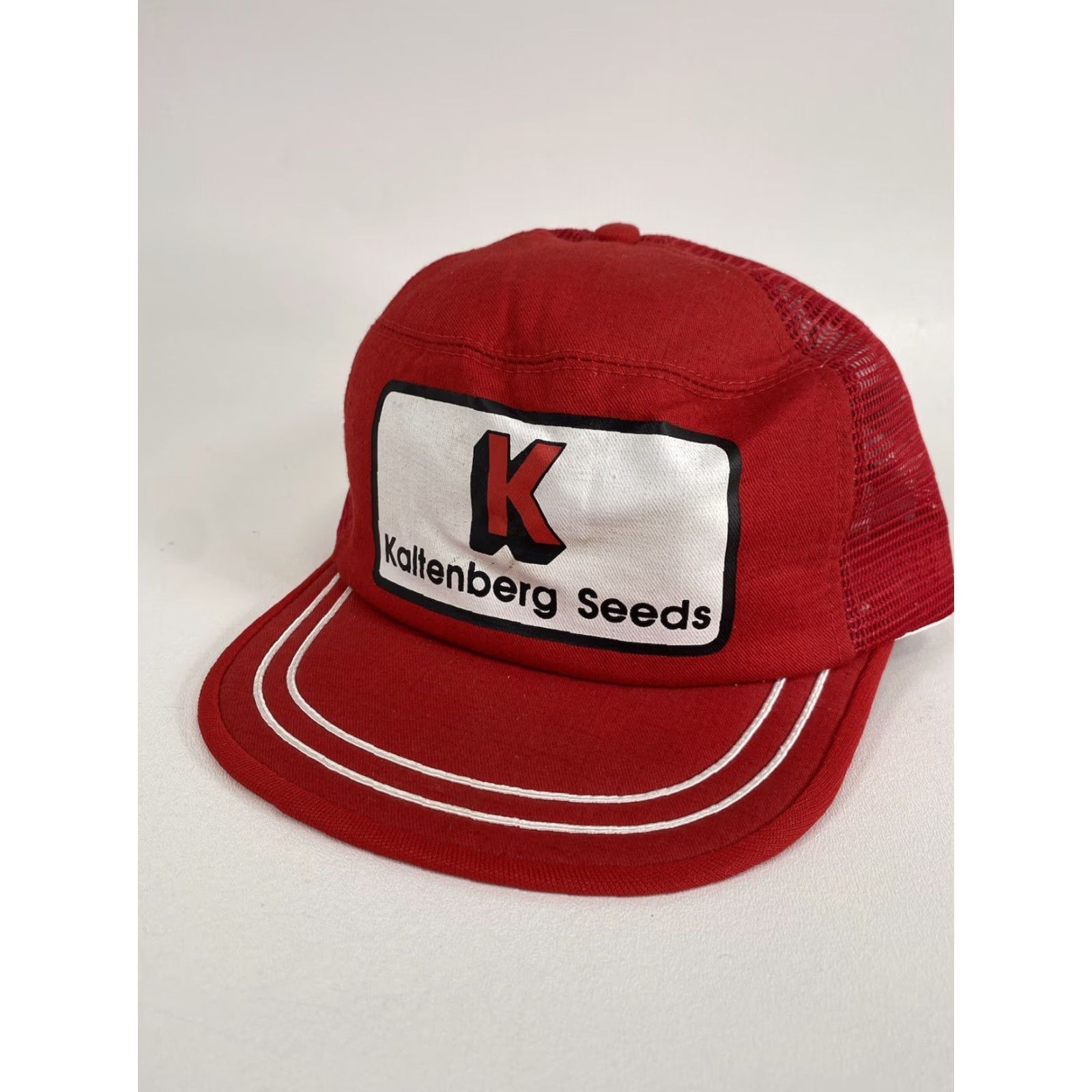 Vintage VINTAGE Kaltenberg Seeds Patch Trucker Hat Kap King USA Made Adjustable Red 1980s Cap Mens Size ONE SIZE - 2 Thumbnail