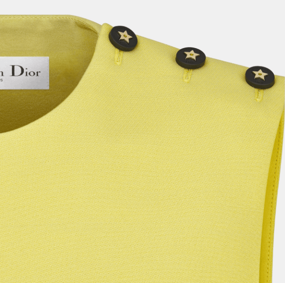 Dior o1w1db10925 441R87 Straight Mini Dress in Lemon Yellow Size XL / US 12-14 / IT 48-50 - 3 Thumbnail