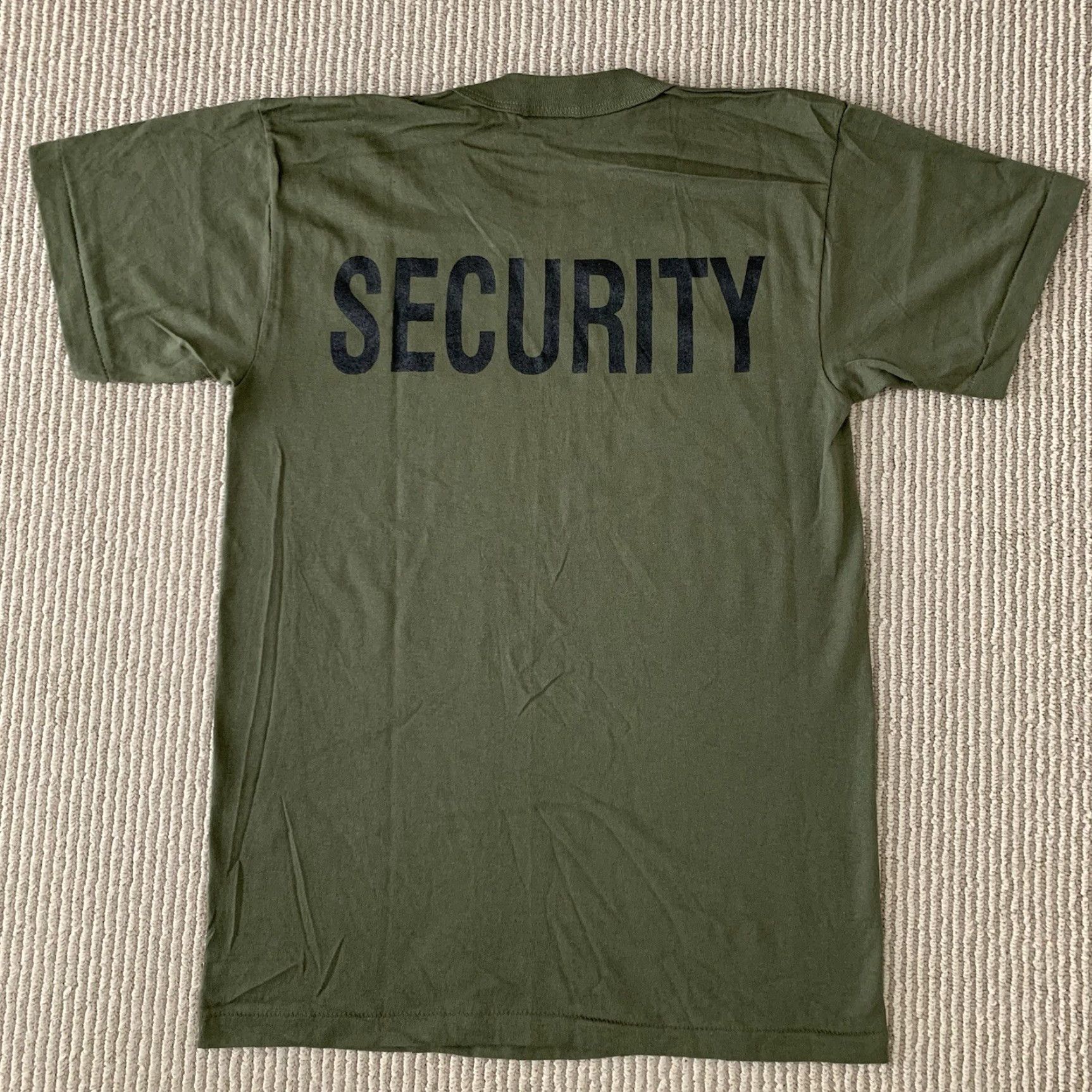 Rothco VINTAGE 80s Rothco Mens T-Shirt Short Sleeve Crew Neck Olive Green 50/50 Security Graphic Tee Mens Size US M / EU 48-50 / 2 - 2 Thumbnail