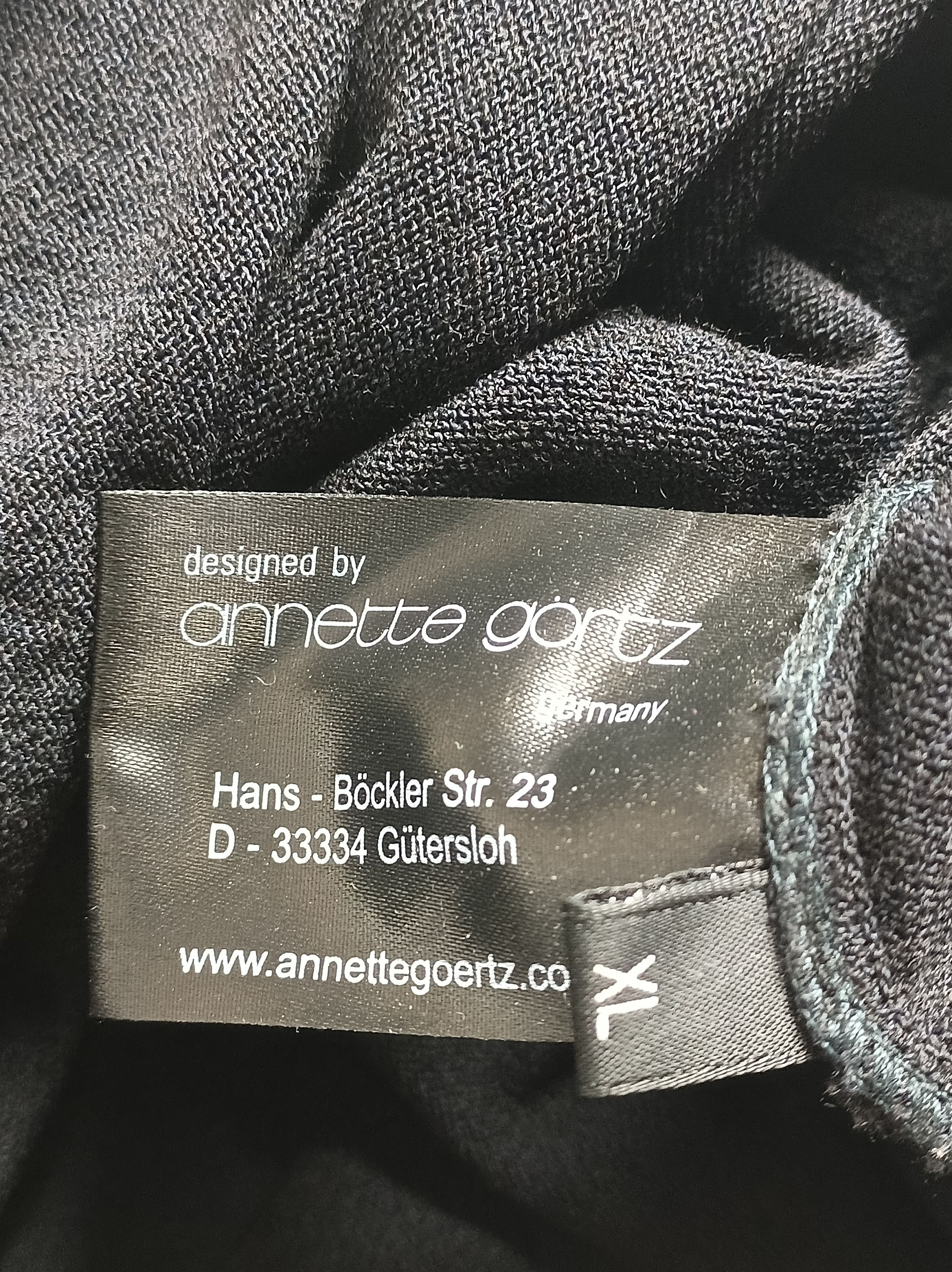 Annette Gortz Annette Gortz Black Wool Dress Leather Detail Size XL Size XL / US 12-14 / IT 48-50 - 11 Thumbnail