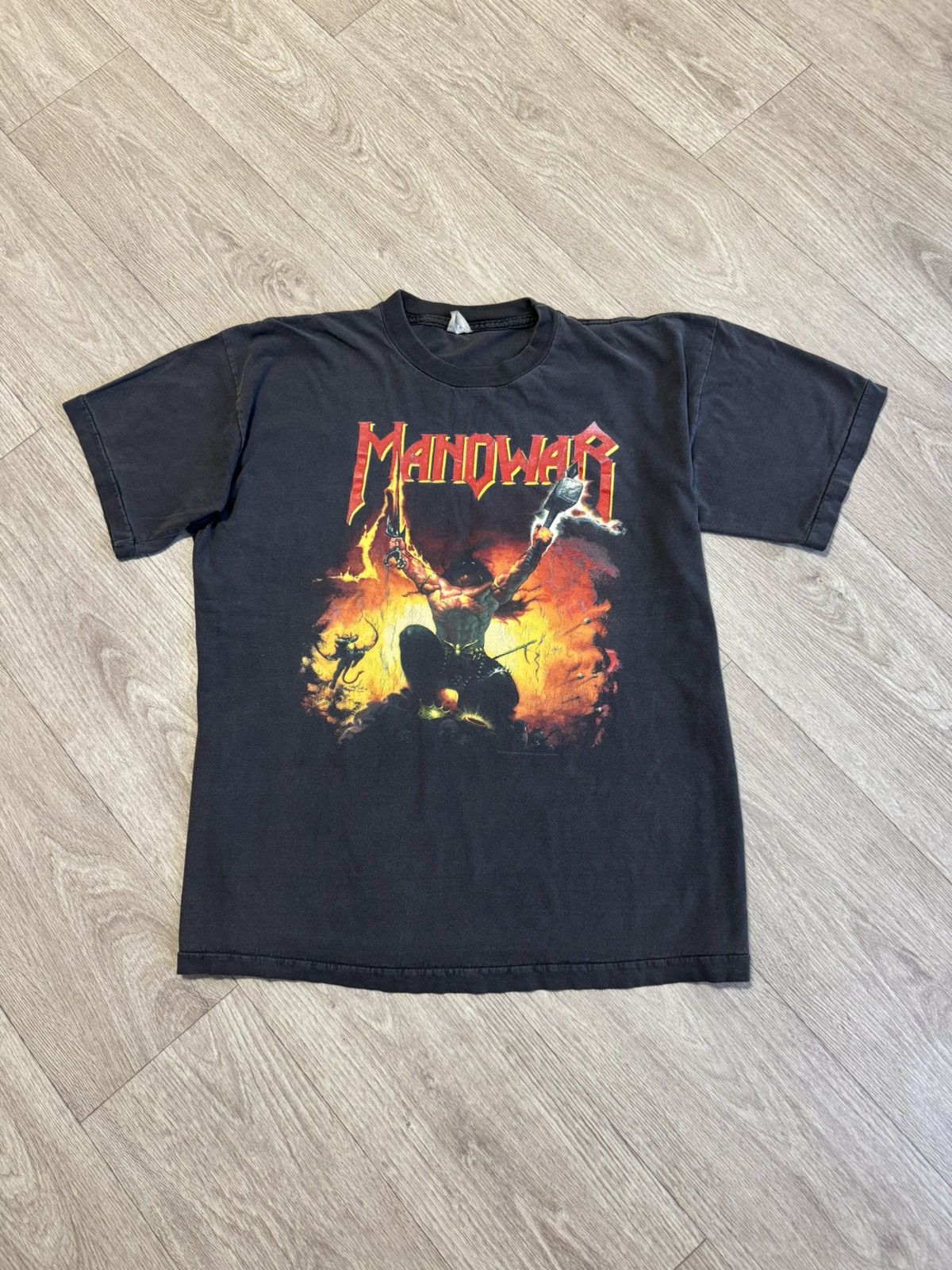 Band Tees 🔷Vintage Manowar Triumph Of Steel World Tour 1992 T-shirt🔷 Size US XL / EU 56 / 4 - 1 Thumbnail