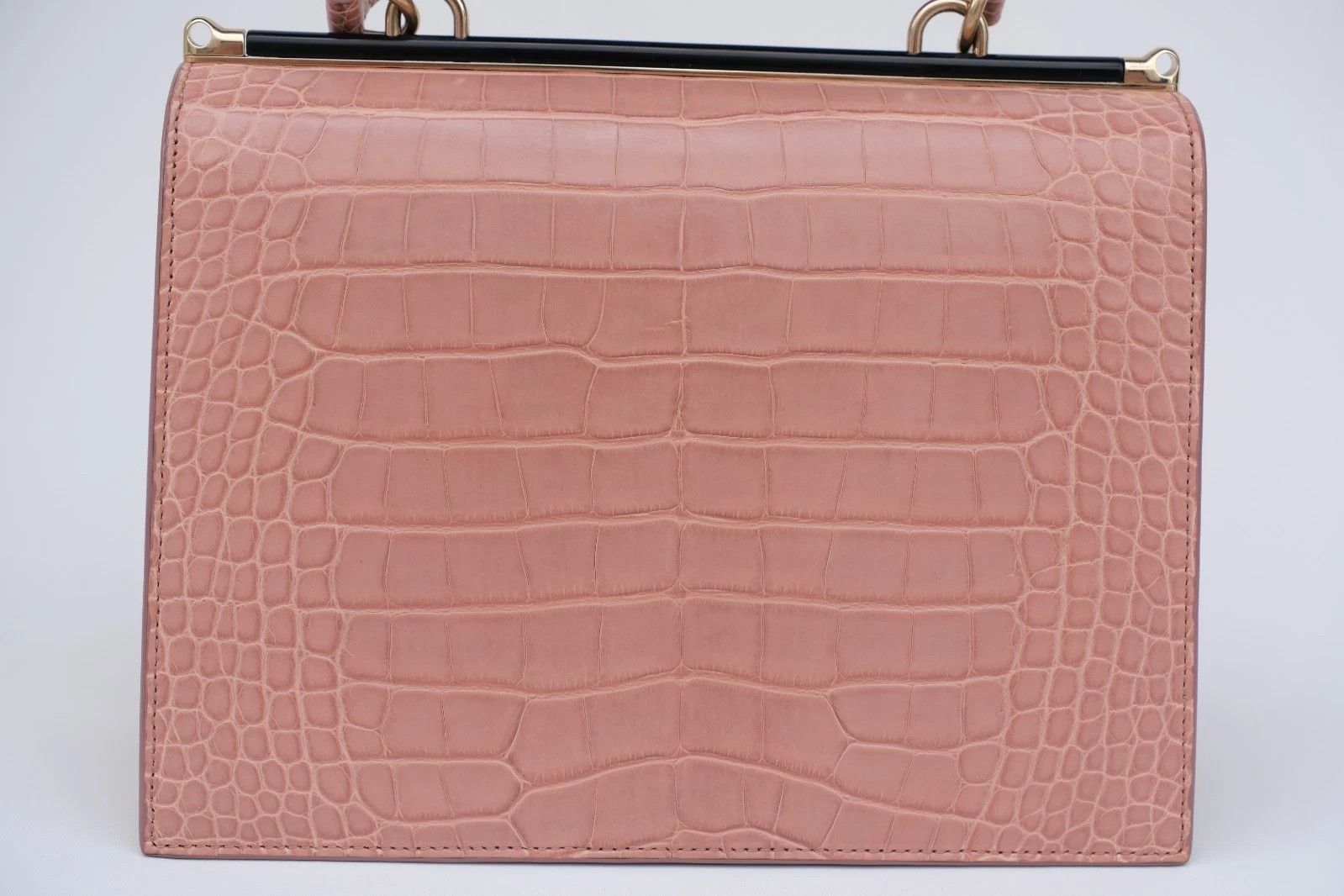 Giorgio Armani RARE Giorgio Armani Croco Exotic Leather Pink Bag Tote Size ONE SIZE - 5 Thumbnail