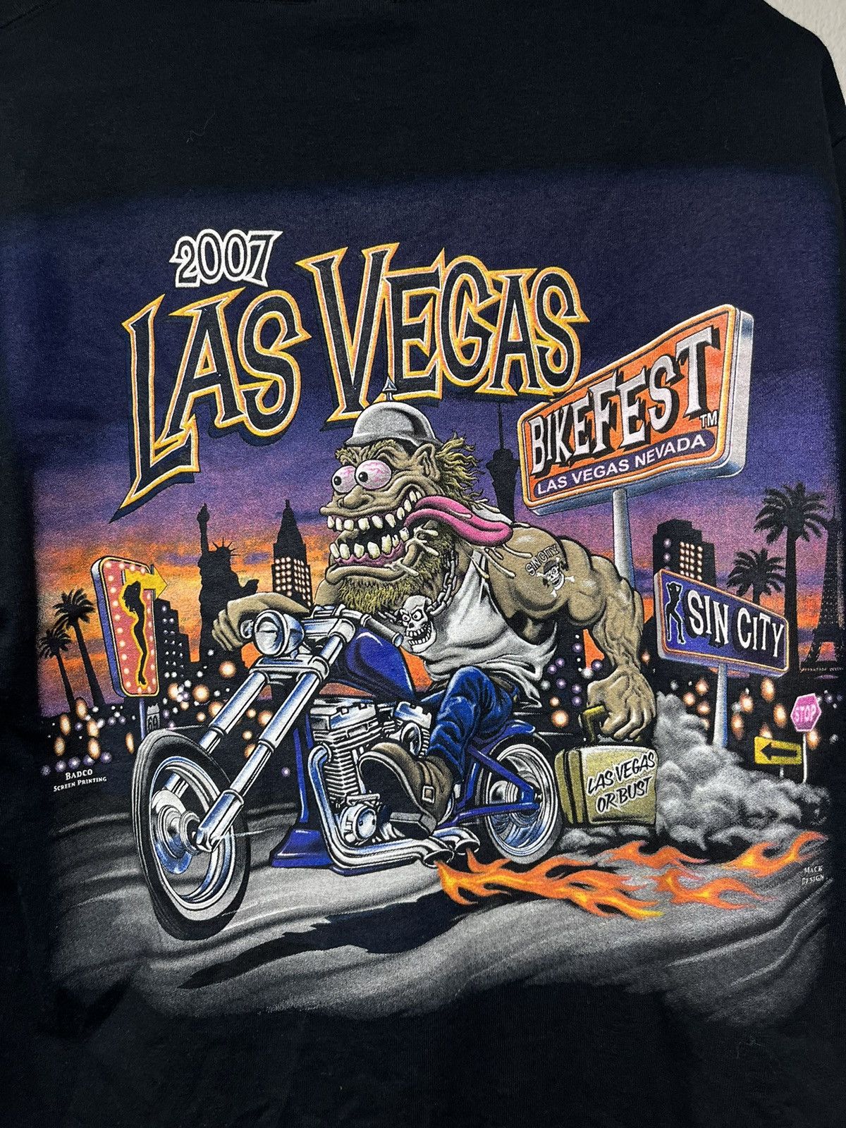 Harley Davidson Vintage 2007 Las Vegas Bike Fest Flame Dice Longsleeve Size US M / EU 48-50 / 2 - 6 Thumbnail