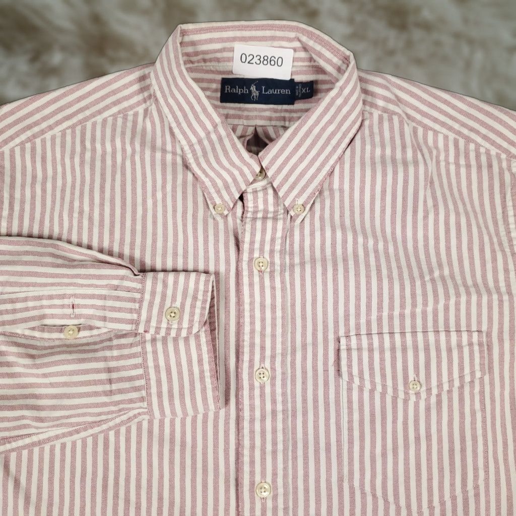 Ralph Lauren Ralph Lauren Shirt Mens XL Red White Striped Pony Button Up Long Sleeve Mens XL Red Striped Ralph Lauren Shirt Button Up Long Sleeve Size US XL / EU 56 / 4 - 1 Thumbnail