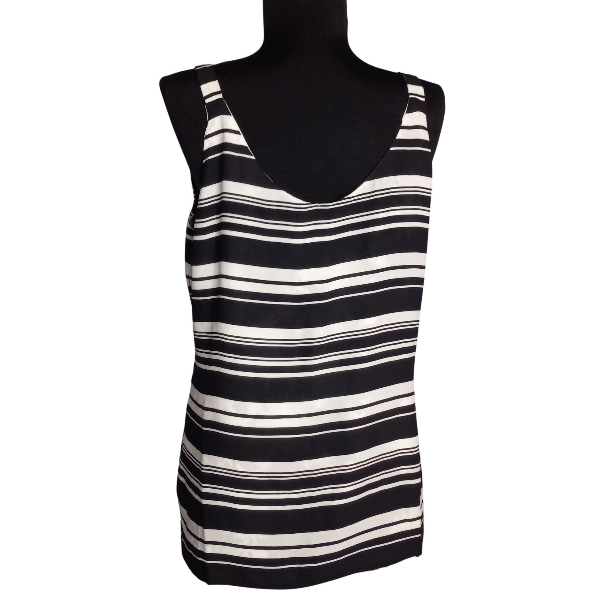 White House Black Market WHBM S Tank Top Reversible Sleeveless Floral Striped Print B Size S / US 4 / IT 40 - 10 Thumbnail