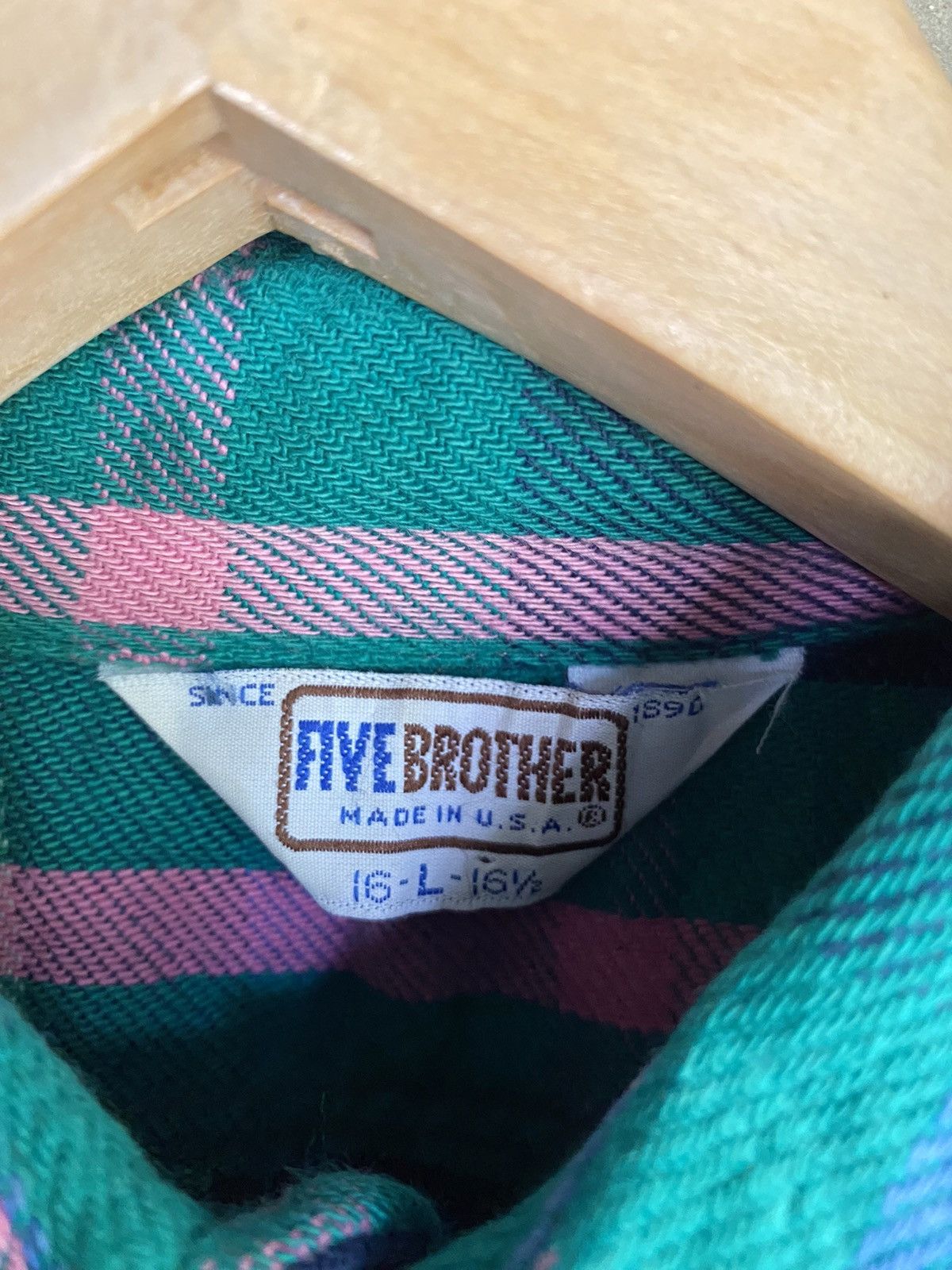 FiveBrother Five Brothers Multipocket Plaid Tartan Flannel Shirt Size US L / EU 52-54 / 3 - 4 Thumbnail