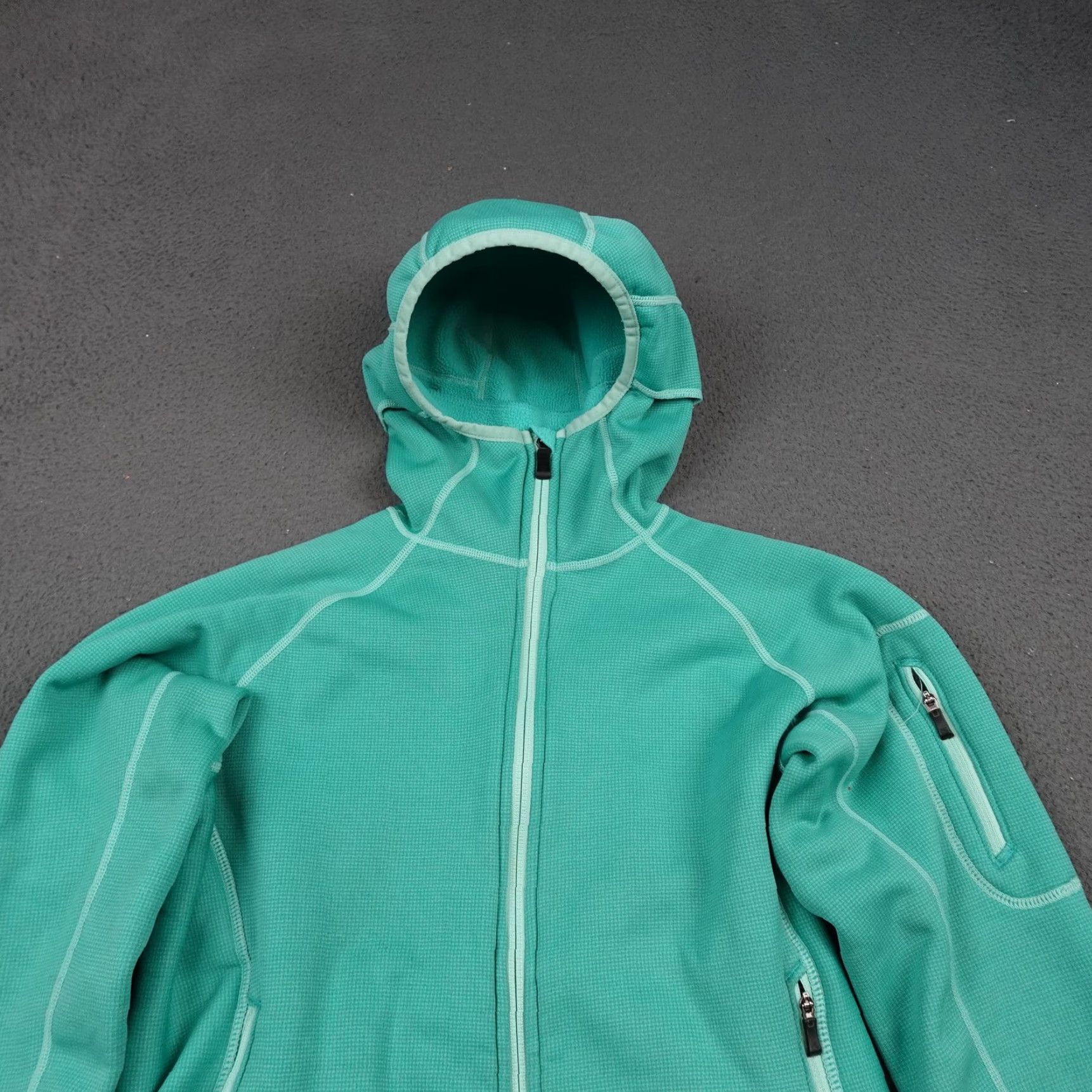Vintage REI Jacket Womens Small Teal Polartec Wind Pro Hooded Full Zip Fleece Jacket Size S / US 4 / IT 40 - 4 Thumbnail