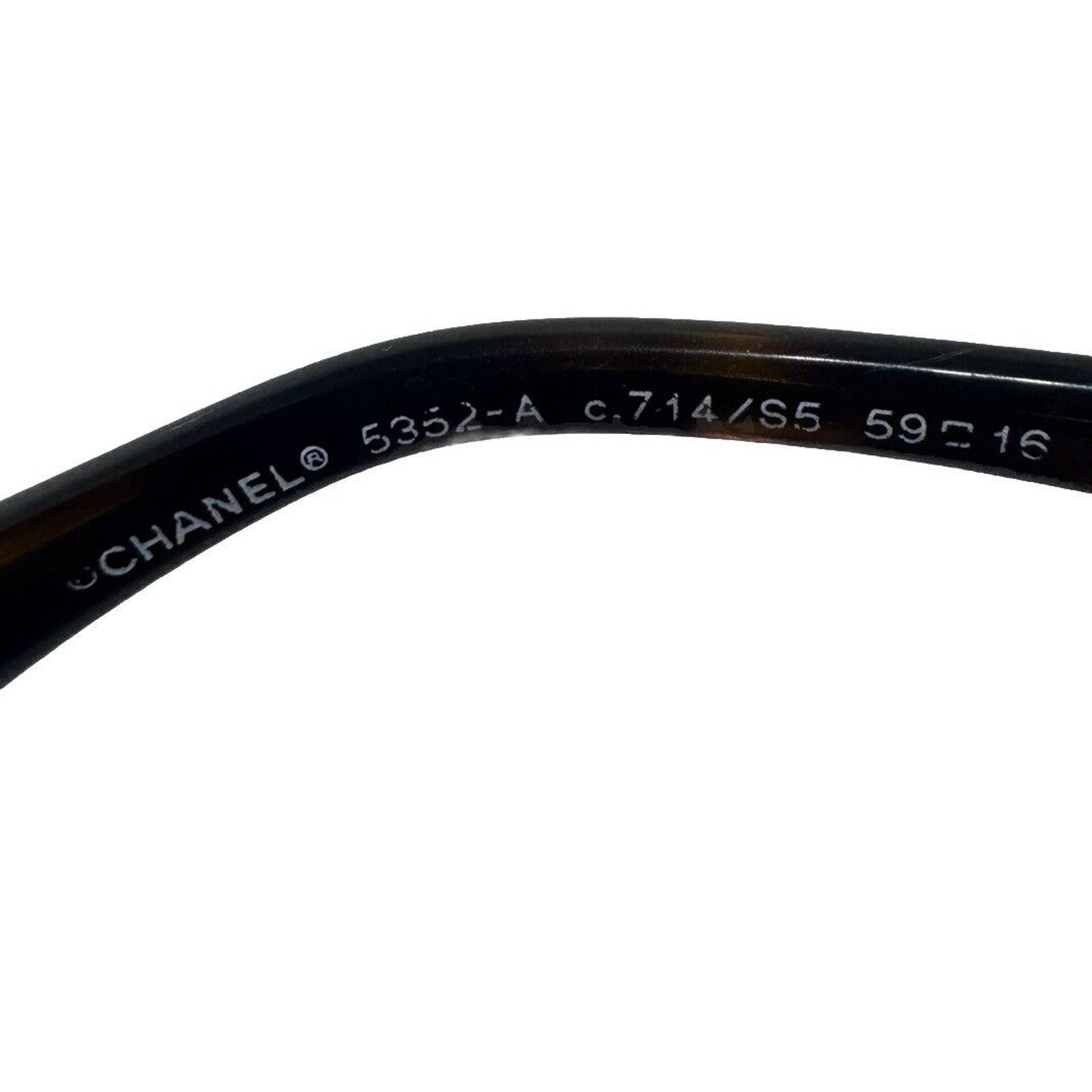 Chanel CHANEL 5352-A 714/S5 TORTOISE CHAIN ARMS EYEGLASSES 59-16 Size ONE SIZE - 3 Thumbnail