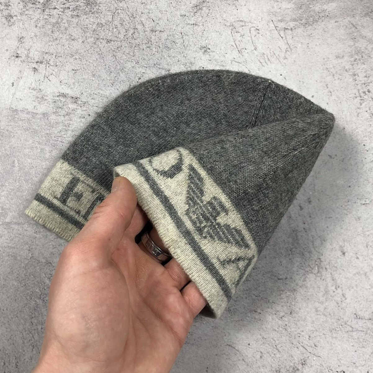 Emporio Armani Emporio Armani Cashmere Wool Rayon Nylon Beanie Hat Size ONE SIZE - 3 Thumbnail