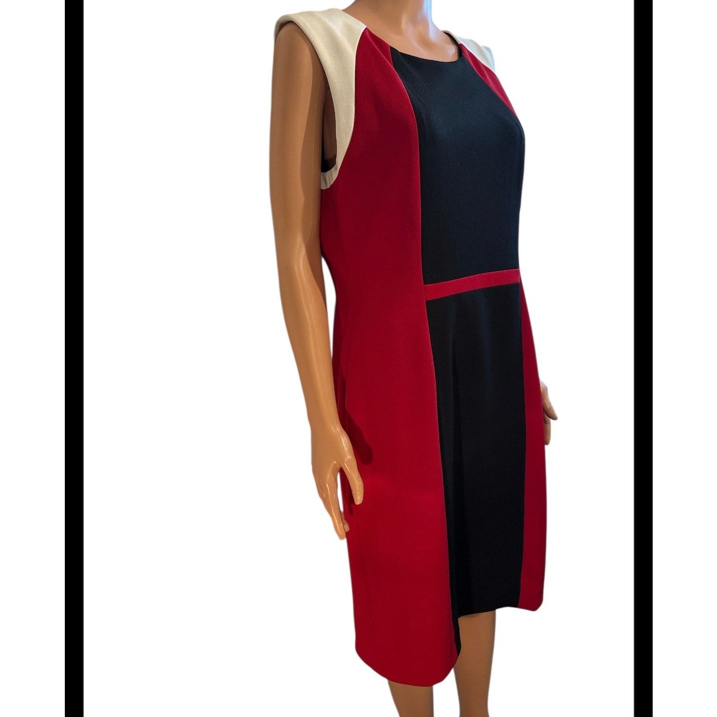 The Unbranded Brand Kasper Color-Block Sheath Dress Size 10 (Medium) Size M / US 6-8 / IT 42-44 - 2 Thumbnail