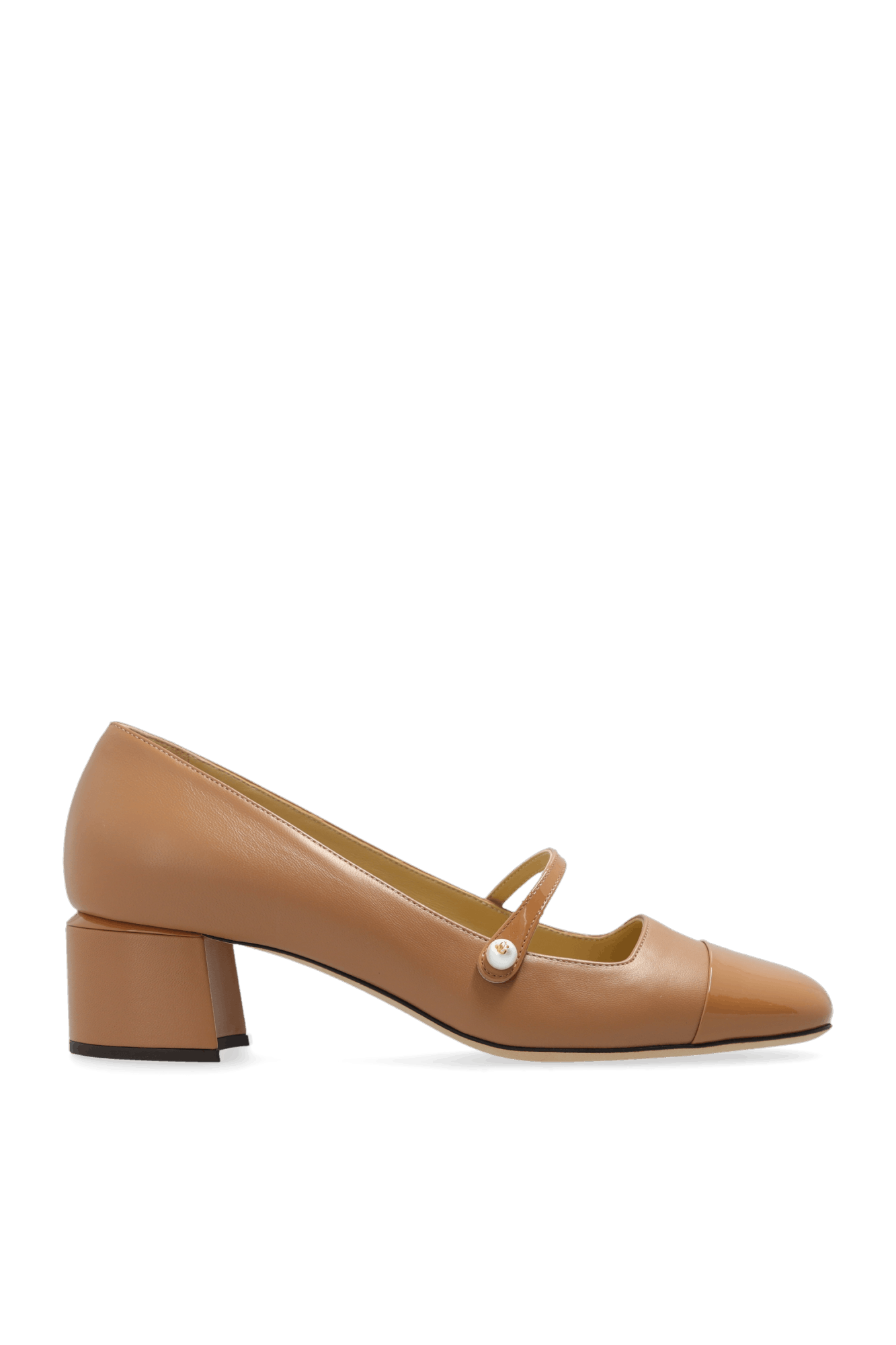 Jimmy Choo o1s22i1n1024 Mary Jane Pumps in Beige Size US 8 / IT 38 - 1 Thumbnail