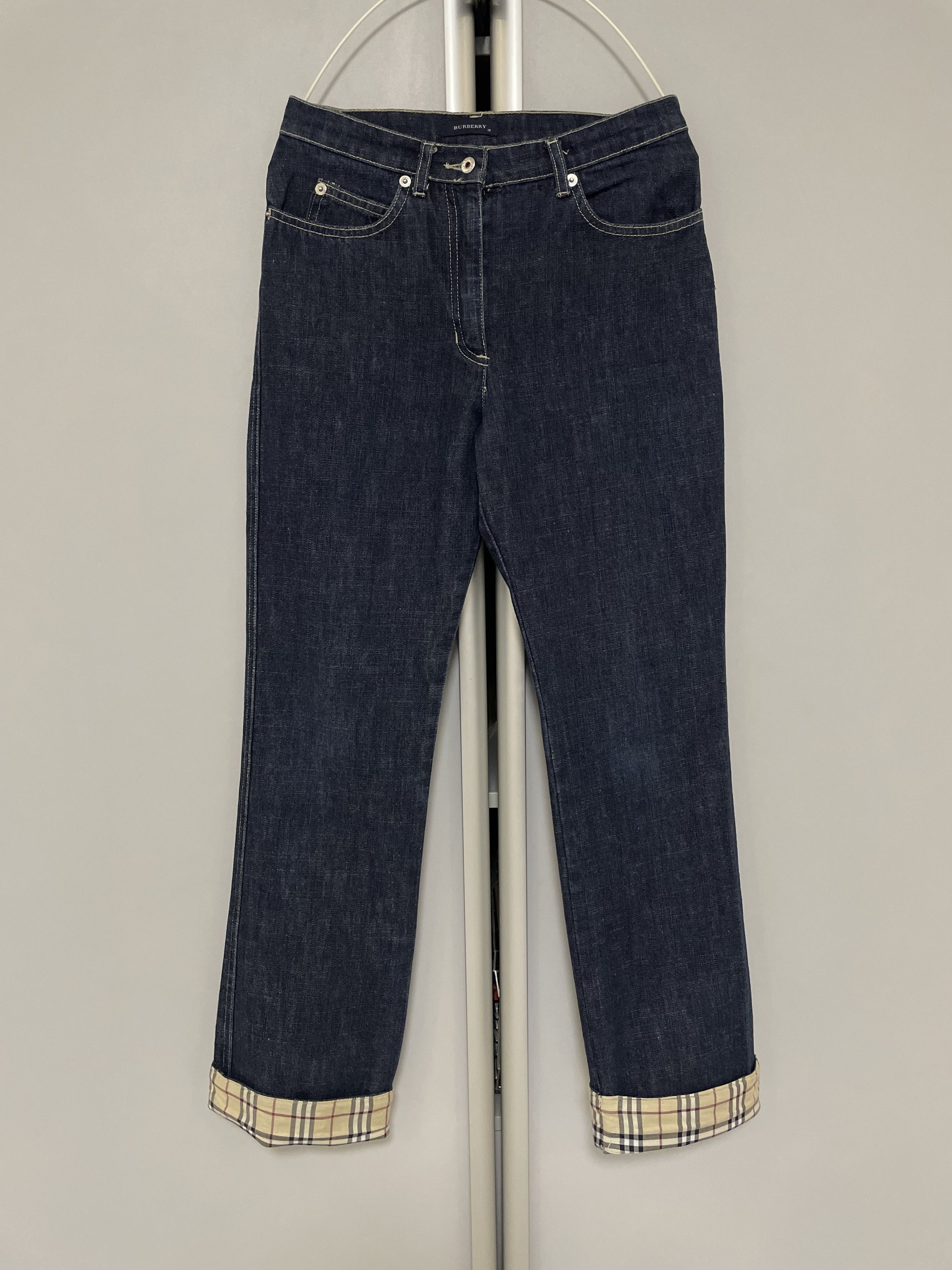 Burberry BURBERRY Jeans Denim Nova Check Pants 12Y Kids Size 12 Years Size 26" / US 2 / IT 38 - 2 Thumbnail