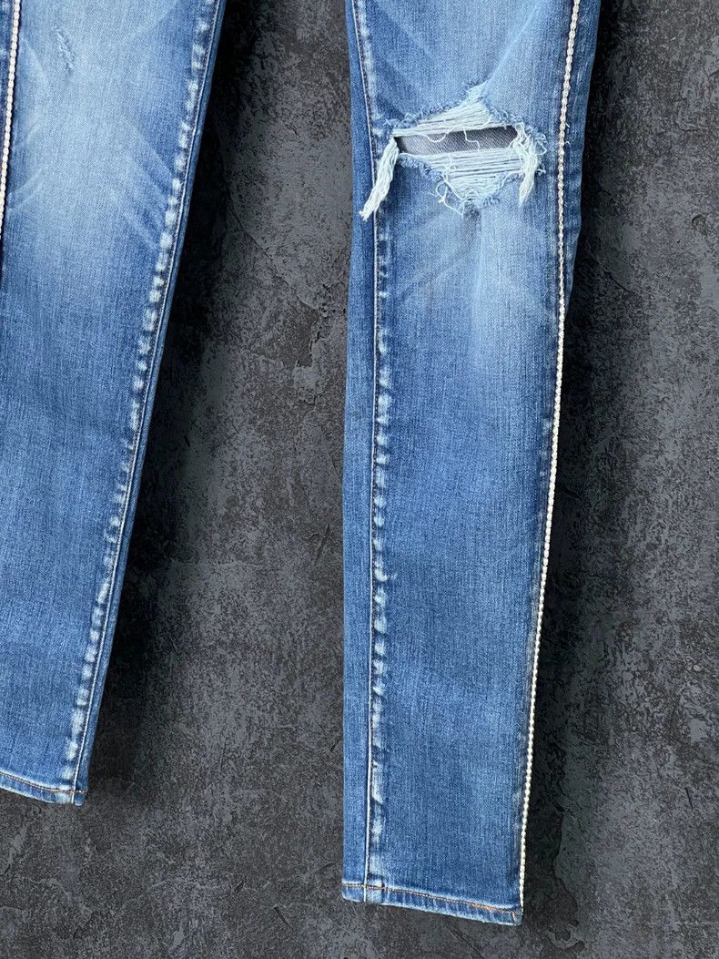 Amiri Amiri Blue Destroyed Denim Jeans Size US 30 / EU 46 - 7 Thumbnail
