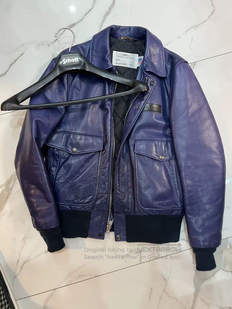 Schott Schott Co-branded A2 leather jacket Size US S / EU 44-46 / 1 - 1 Thumbnail