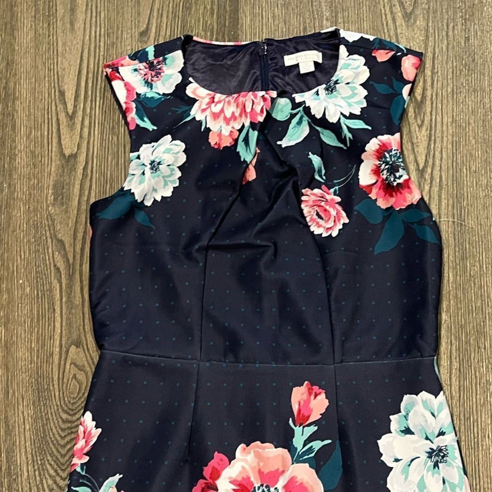 Vintage New York & Company Stretch Floral Sheath Dress Size M Size M / US 6-8 / IT 42-44 - 9 Thumbnail