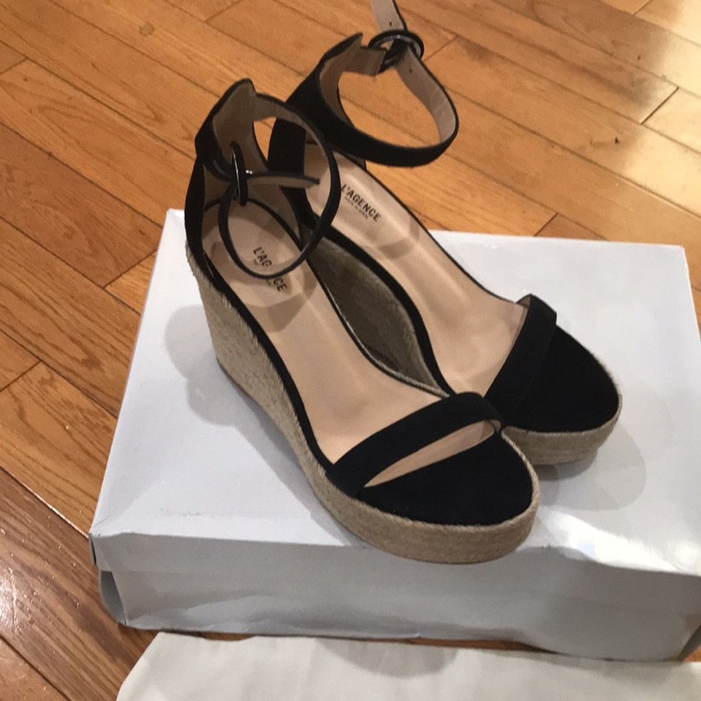 L'AGENCE L'AGENCE Elysee Wedge in Black, Size: EU 39.5 Size US 9.5 / IT 39.5 - 12 Thumbnail