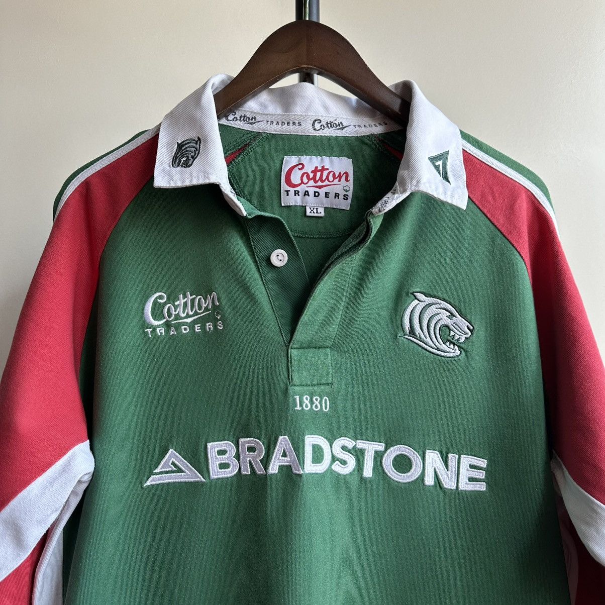 Cotton Traders × Vintage Vintage Leicester Tigers 2003/04 Rugby Shirt Cotton Traders Size US XL / EU 56 / 4 - 2 Thumbnail