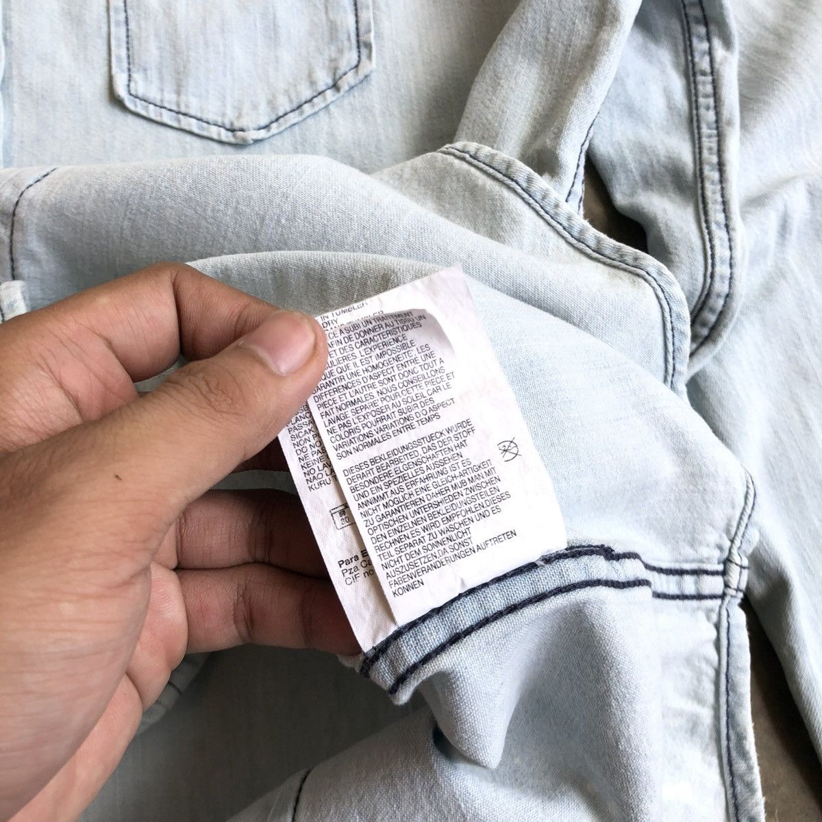 Diesel Vintage Diesel Cowboy Western Shirt Blue Washed Jeans Size US XL / EU 56 / 4 - 19 Thumbnail