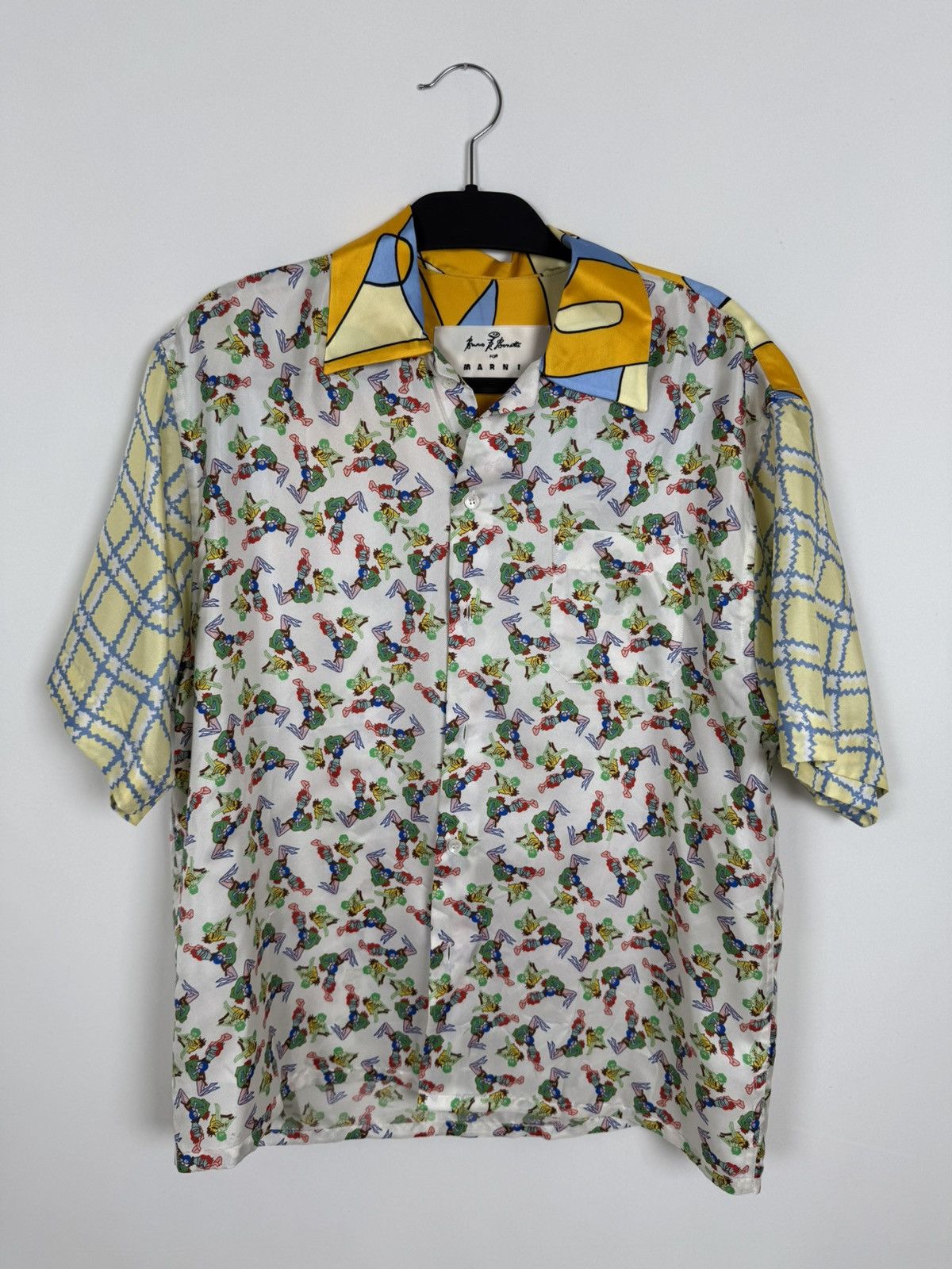 Marni MARNI x BRUNO BOZZETTO Silk Oversized Short Sleeve Shirt Size US S / EU 44-46 / 1 - 2 Thumbnail