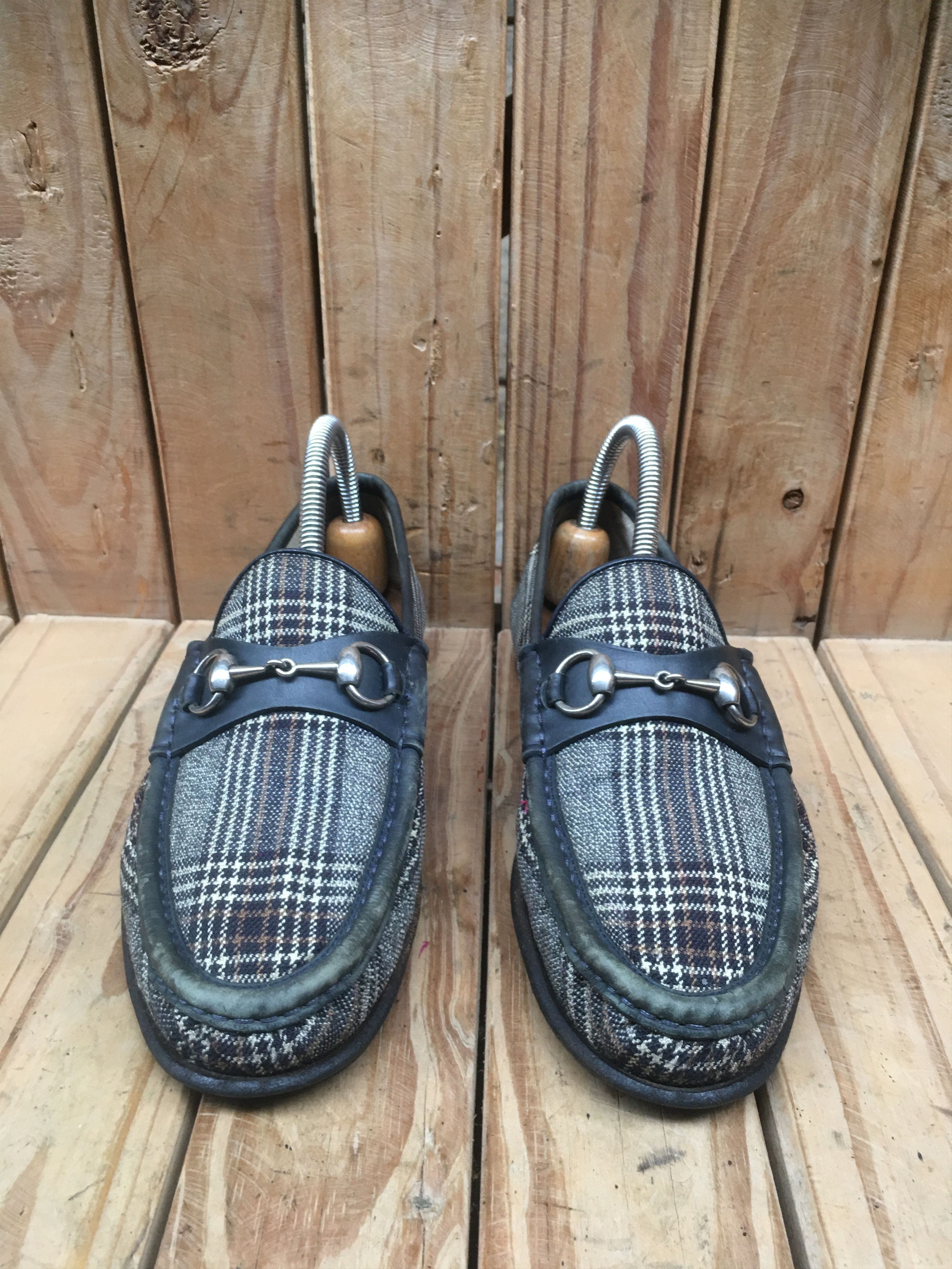 Gucci VTG 1953 Gucci blue checked denim loafers UK 6 Size US 6.5 / EU 39-40 - 5 Thumbnail