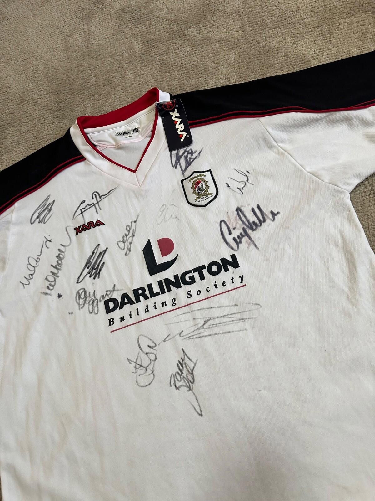 Xray Footwear Darlington 2000/02 Home Football Soccer Shirt Jersey Vintage Size US XL / EU 56 / 4 - 6 Thumbnail