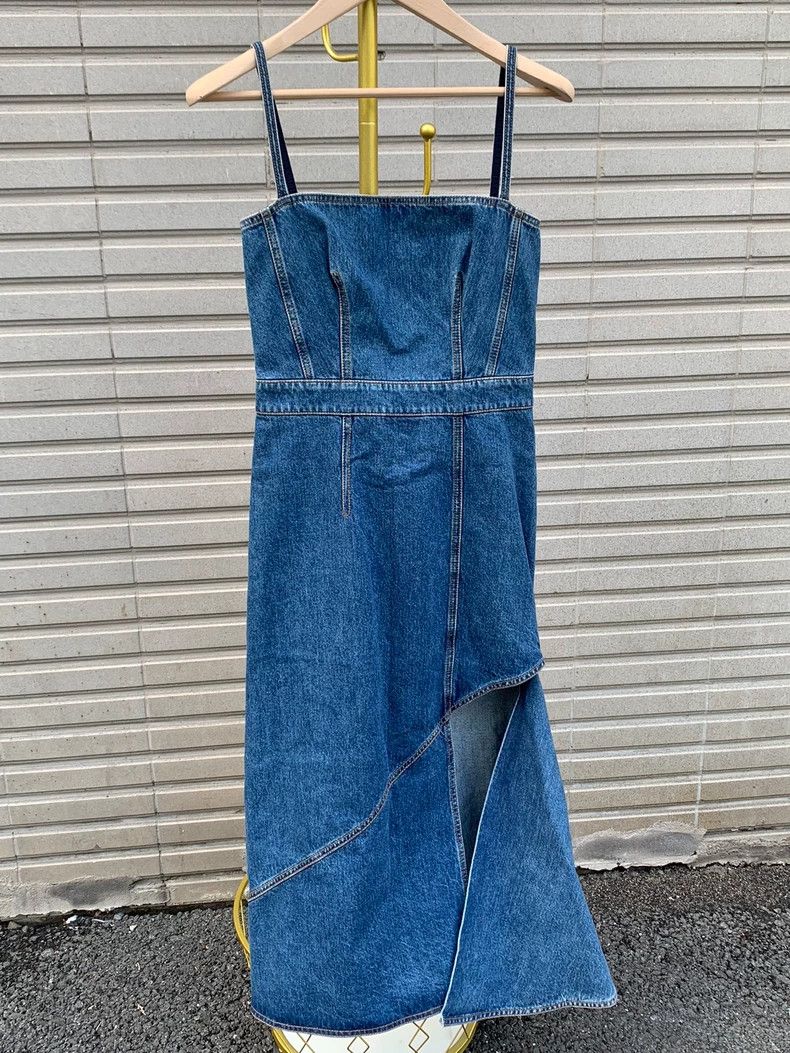 Alexander McQueen New McQueen Denim Dress Size 40-dmc Size US 31 - 1 Thumbnail