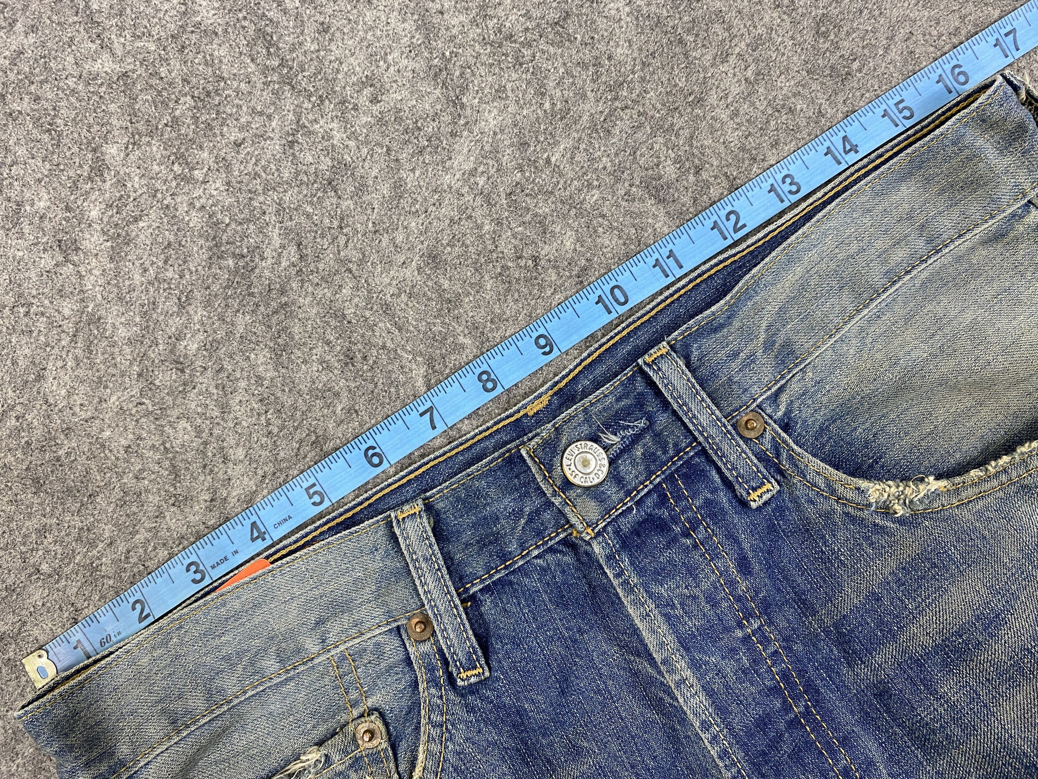 Japanese Brand Ripped Distressed Vintage Levi's 501 33x30 Denim -JN2463 Size US 33 - 5 Thumbnail