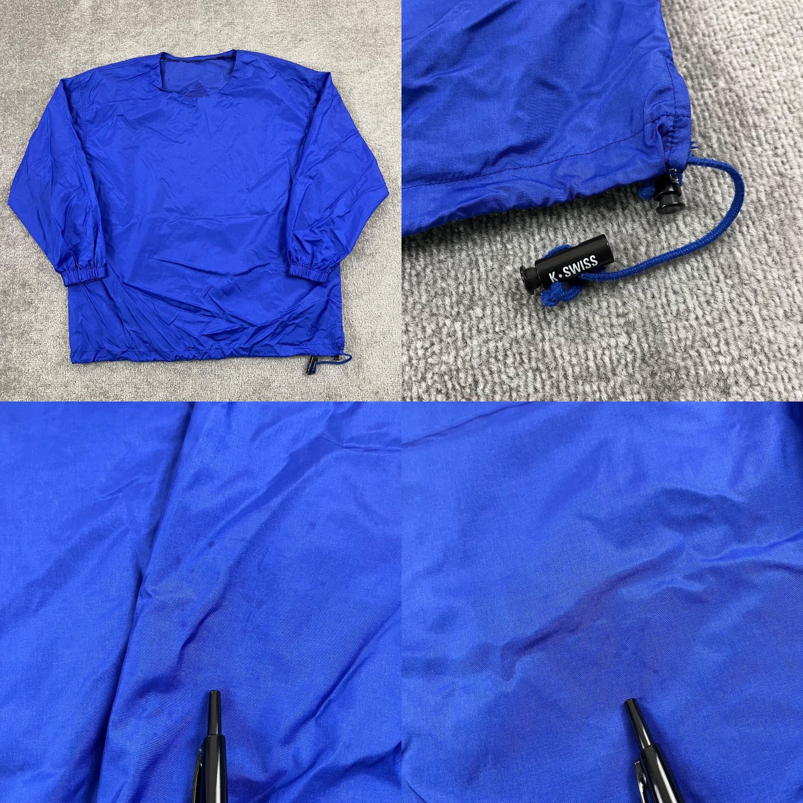 Adidas VINTAGE Adidas Descente Jacket Mens M/L Blue Windbreaker Pullover Trefoil Japan 90s VTG Stops Logo Crackling Back Graphic 90s Mens M-L Blue Size US M / EU 48-50 / 2 - 8 Thumbnail