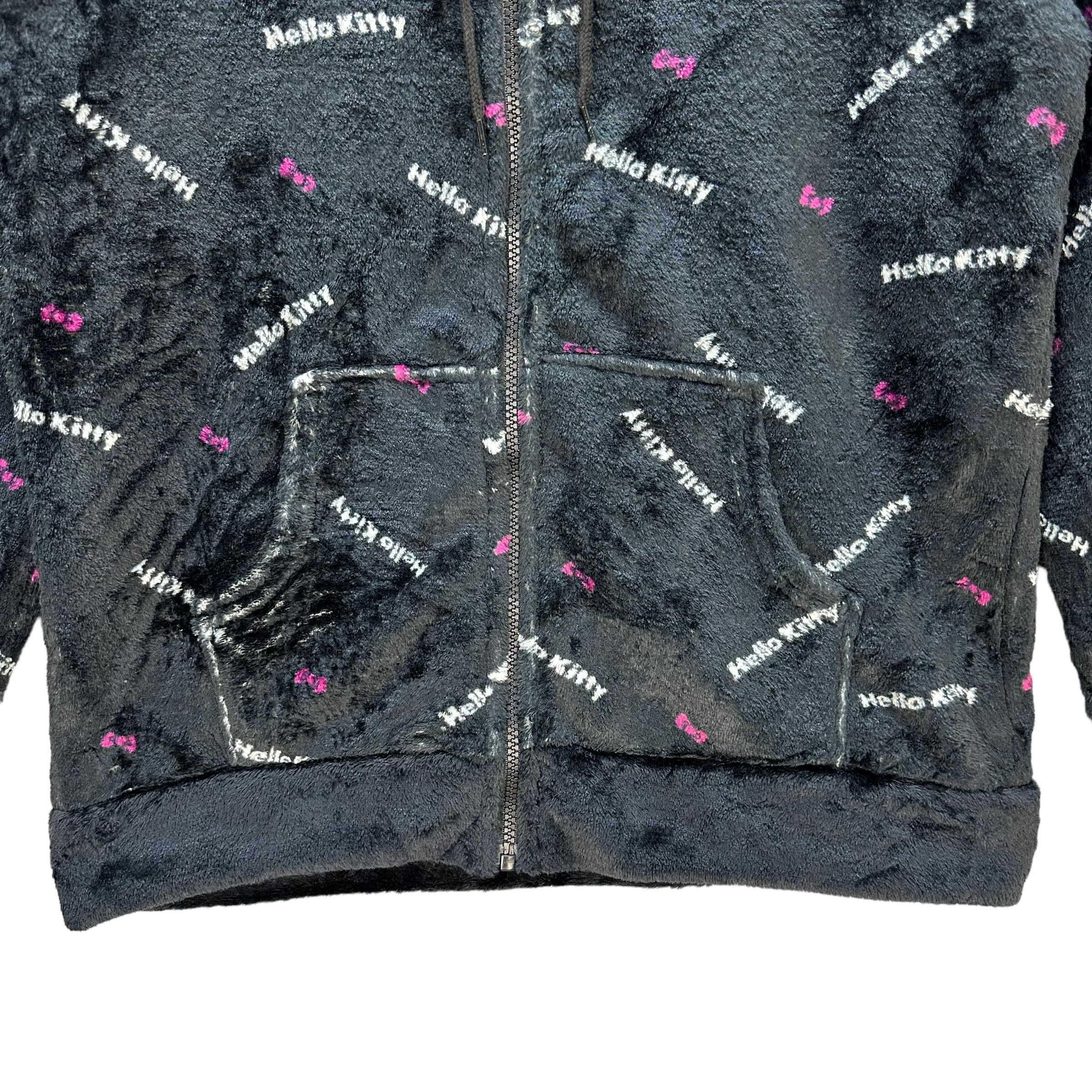 Japanese Brand Hello Kitty Fur Fleece Zipper Hoodies #A2-0053 Size M / US 6-8 / IT 42-44 - 3 Thumbnail