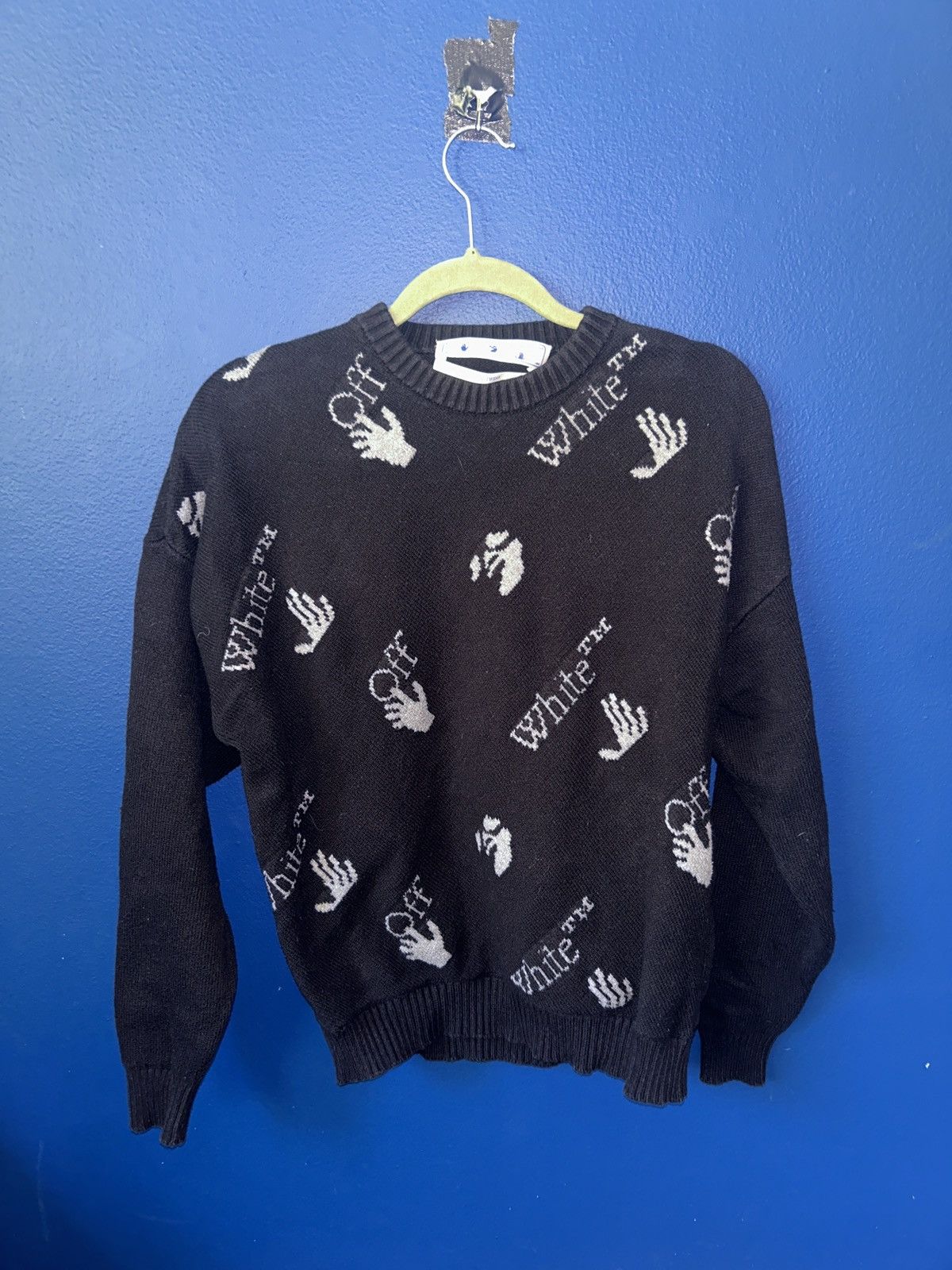 Off-White Off-White Print Logo Sweater Size US M / EU 48-50 / 2 - 1 Thumbnail
