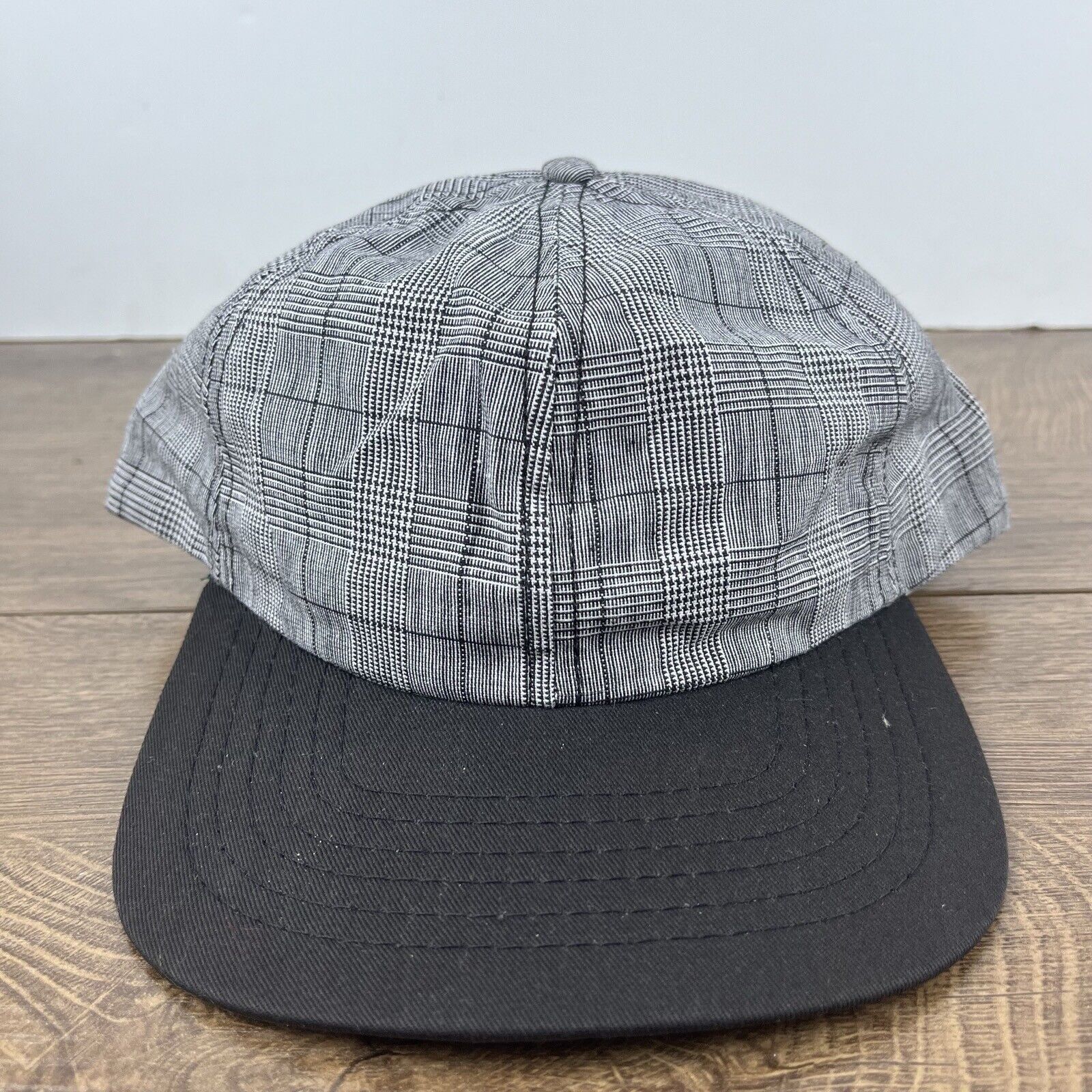 Other Plaid Gray Hat Gray Cap Adjustable Gray Adult Size Hat Size ONE SIZE - 3 Thumbnail