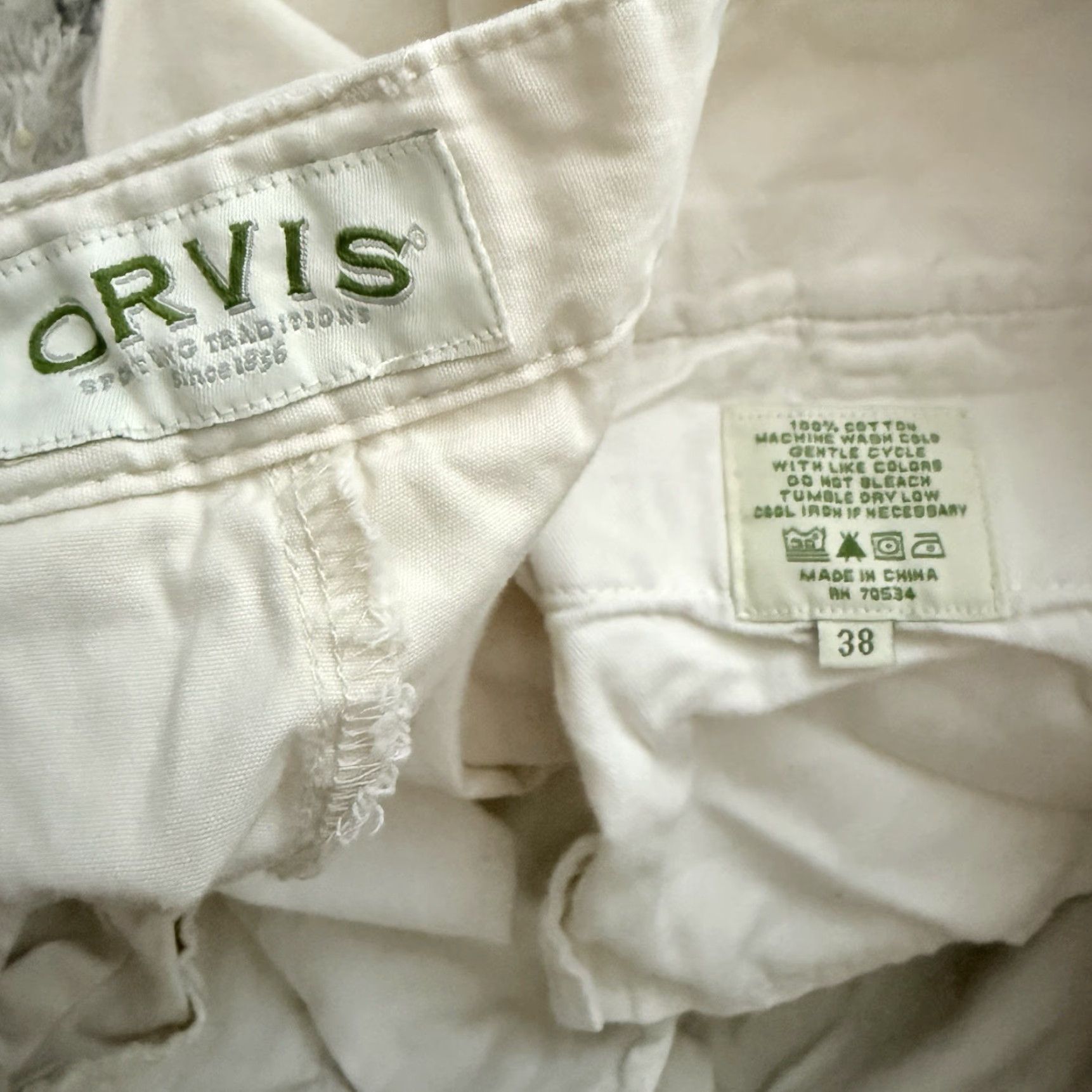 Orvis VINTAGE Orvis Cargo Pants Mens Size 38x29 Beige 100% Cotton Regular Fit Size US 38 / EU 54 - 4 Thumbnail