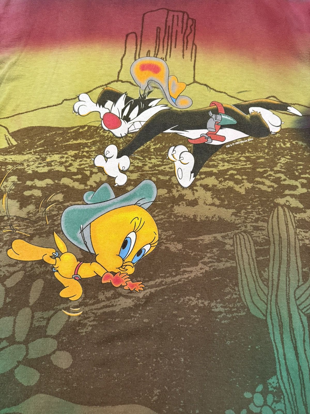 Vintage × Warner Bros 1995 Looney Tunes AOP western tee Size US L / EU 52-54 / 3 - 2 Thumbnail