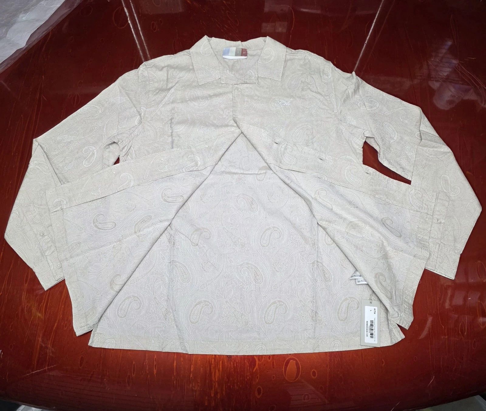 Kith Kith Paisley Jacquard Thompson Camp Collar Shirt Veil Color Size US L / EU 52-54 / 3 - 4 Thumbnail