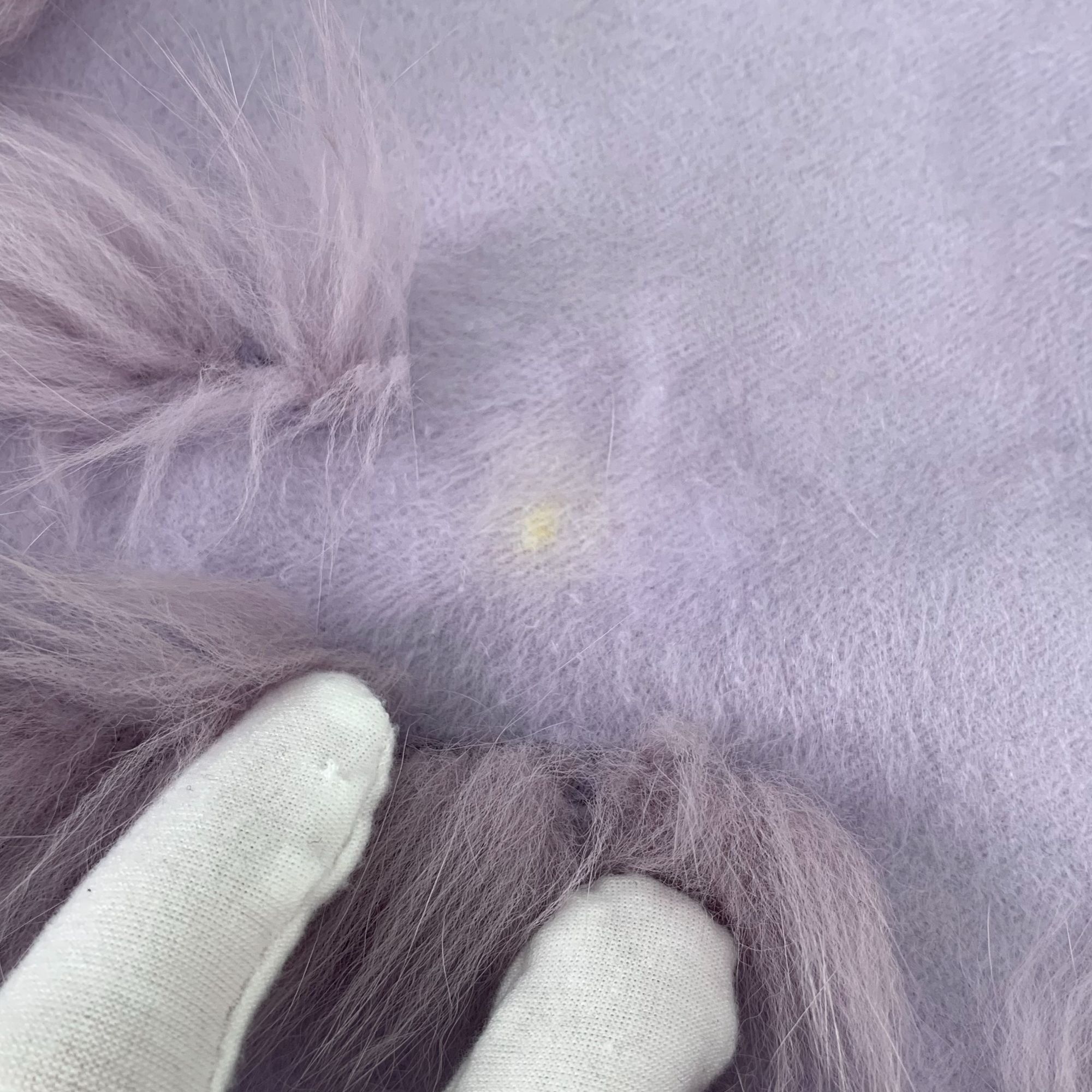 Fendi Fendi Lavender Faux Fur Trim Poncho Cape Wrap Shawl Size ONE SIZE - 6 Thumbnail