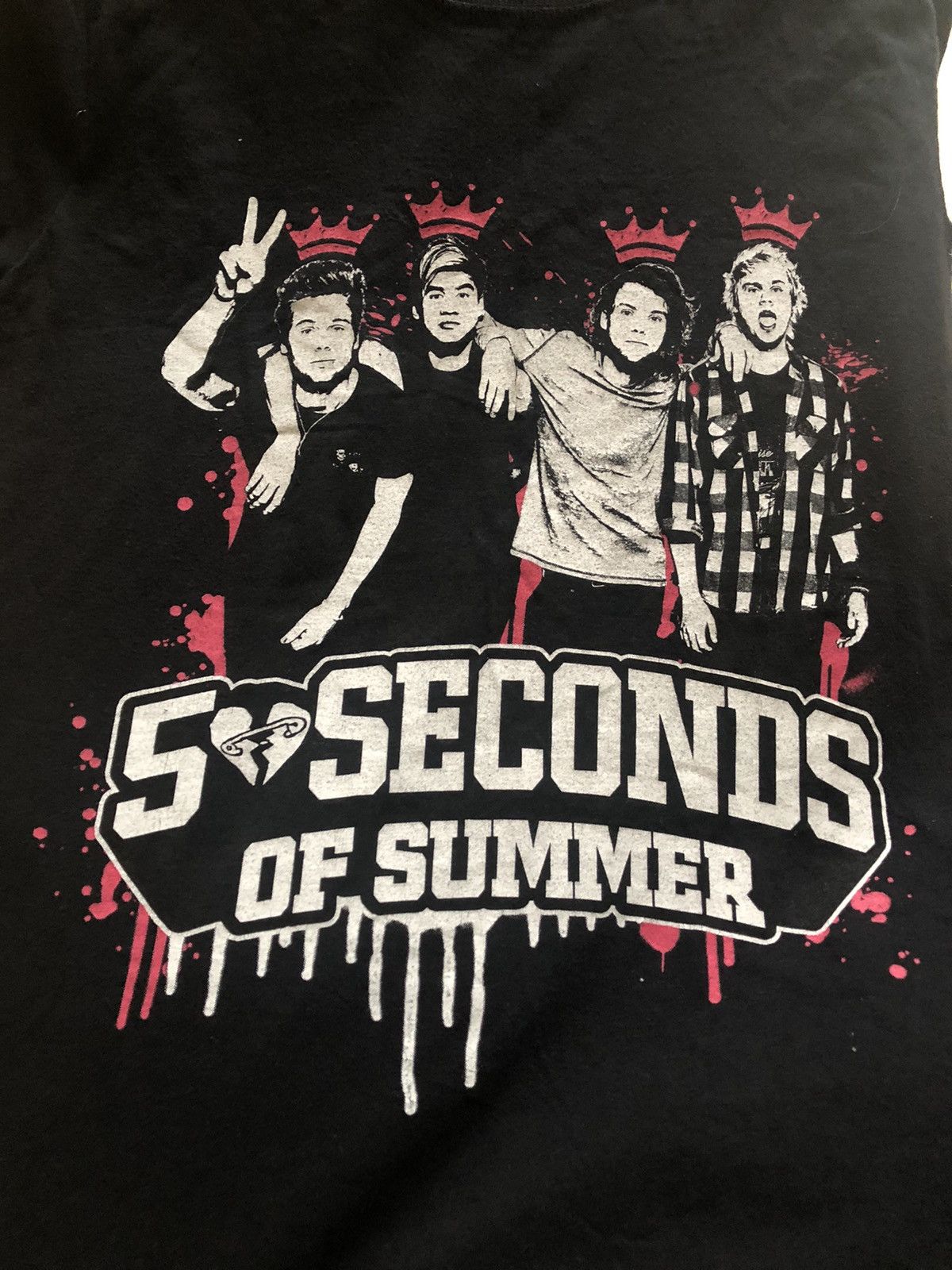 Band Tees × Vintage RARE 5 SECONDS OF SUMMER 2016 WORLD TOUR TEE SHIRT Size US M / EU 48-50 / 2 - 3 Thumbnail