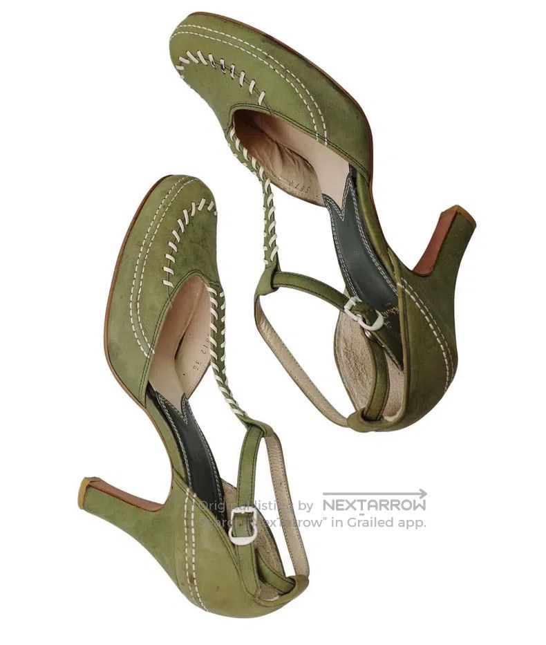 Vivienne Westwood Vivienne Westwood Acquired Soles Green Stitch Heels Size US 5.5 / IT 35.5 - 1 Thumbnail